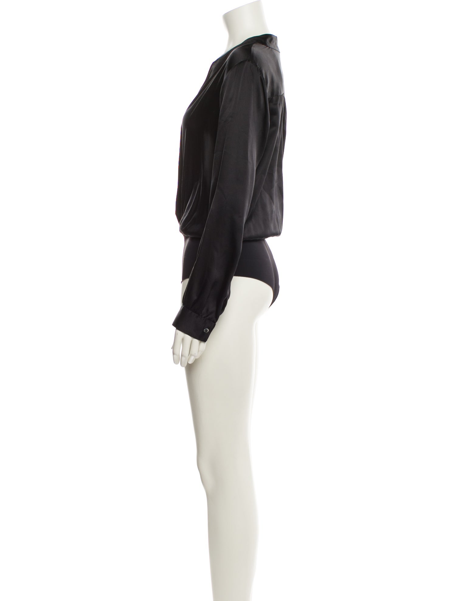 L'Agence Silk V-Neck Bodysuit