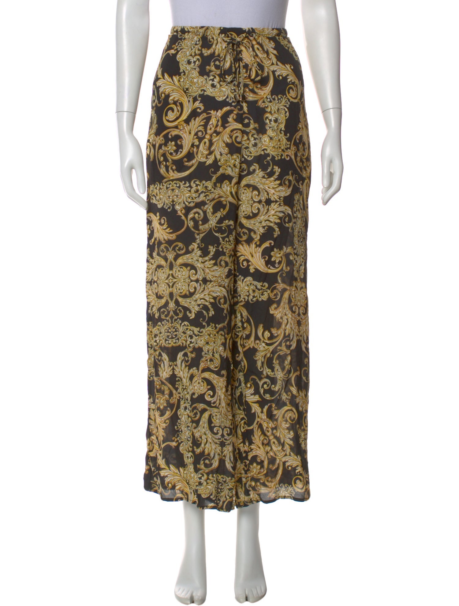 L'Agence Printed Wide Leg Pants