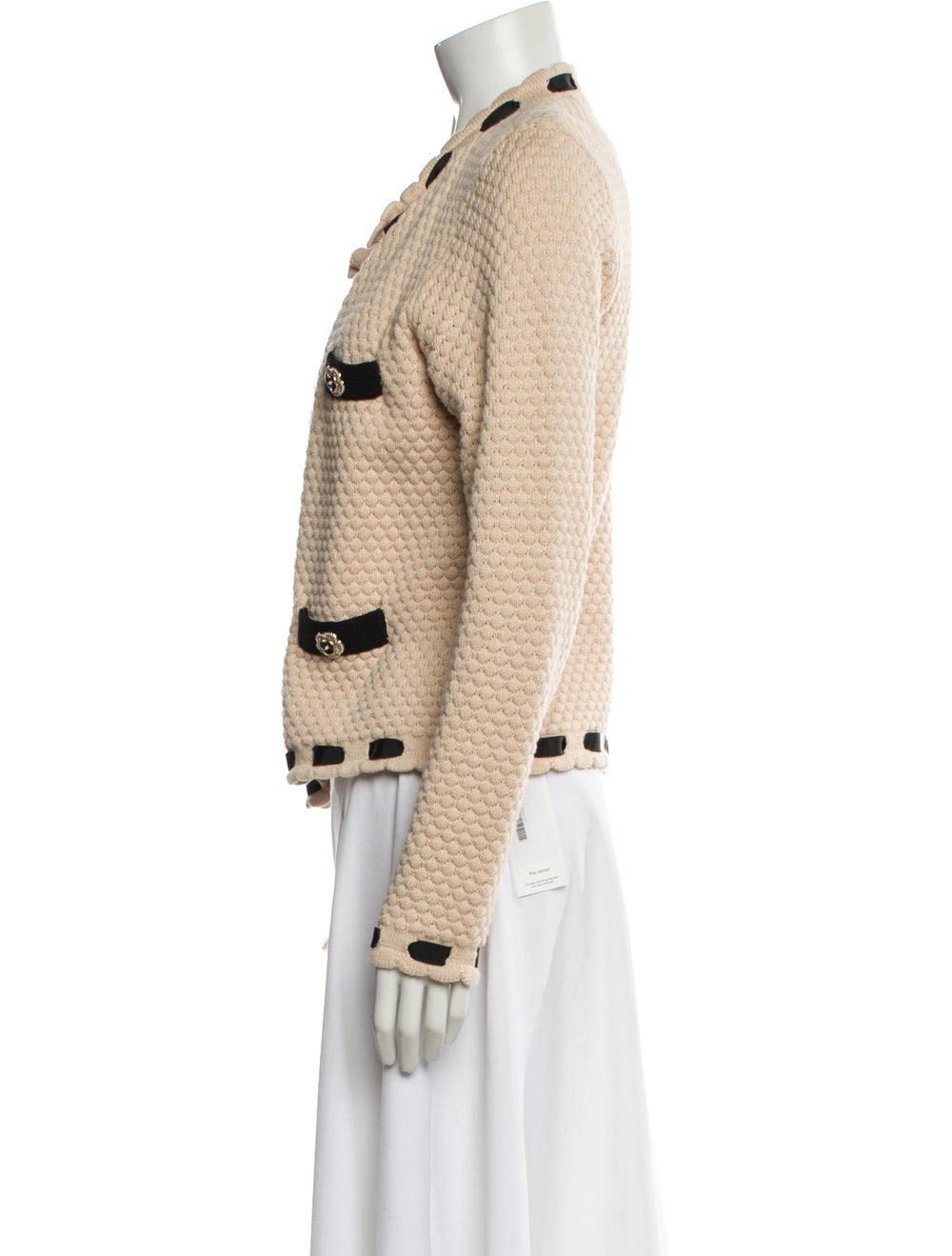 L'Agence Colorblock Pattern Open Front Sweater - image 2