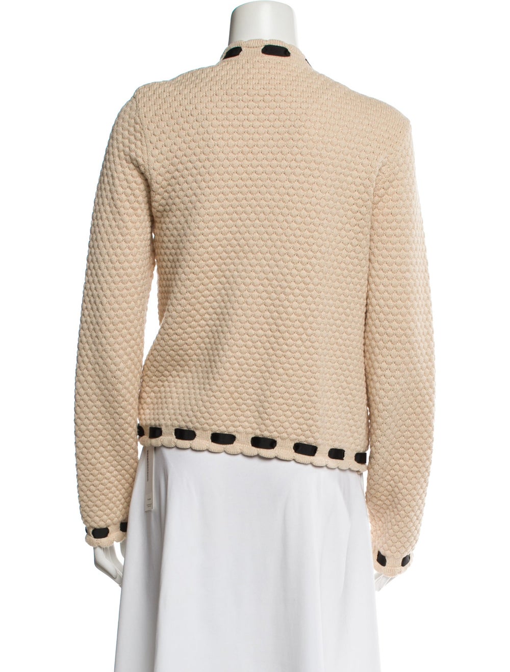 L'Agence Colorblock Pattern Open Front Sweater - image 3