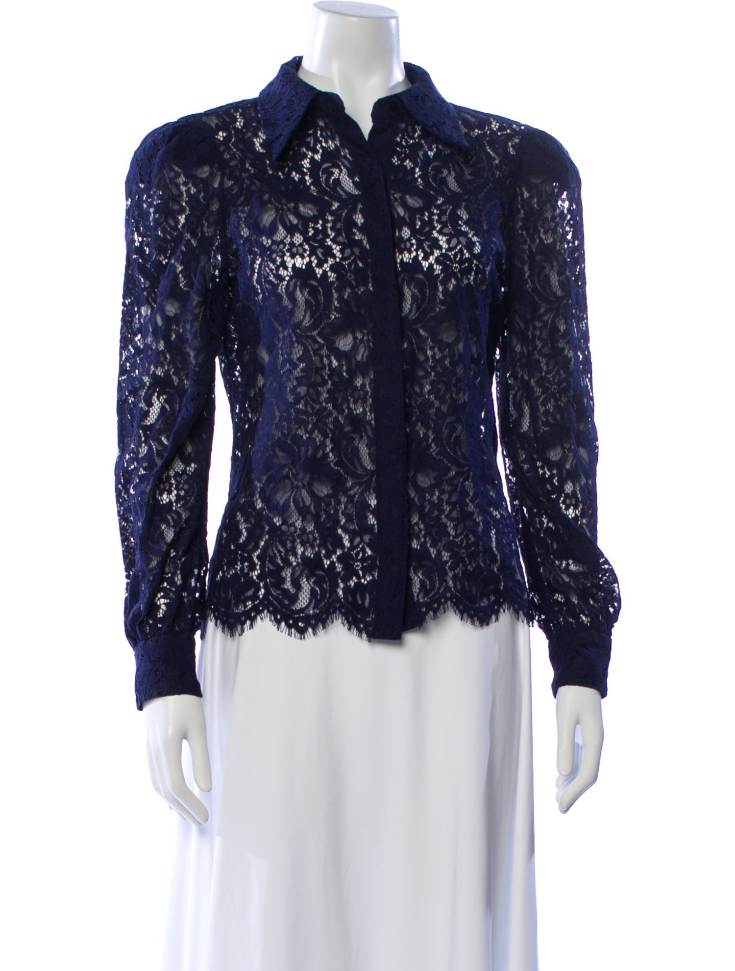 L'Agence Lace Pattern Long Sleeve Blouse w/ Tags