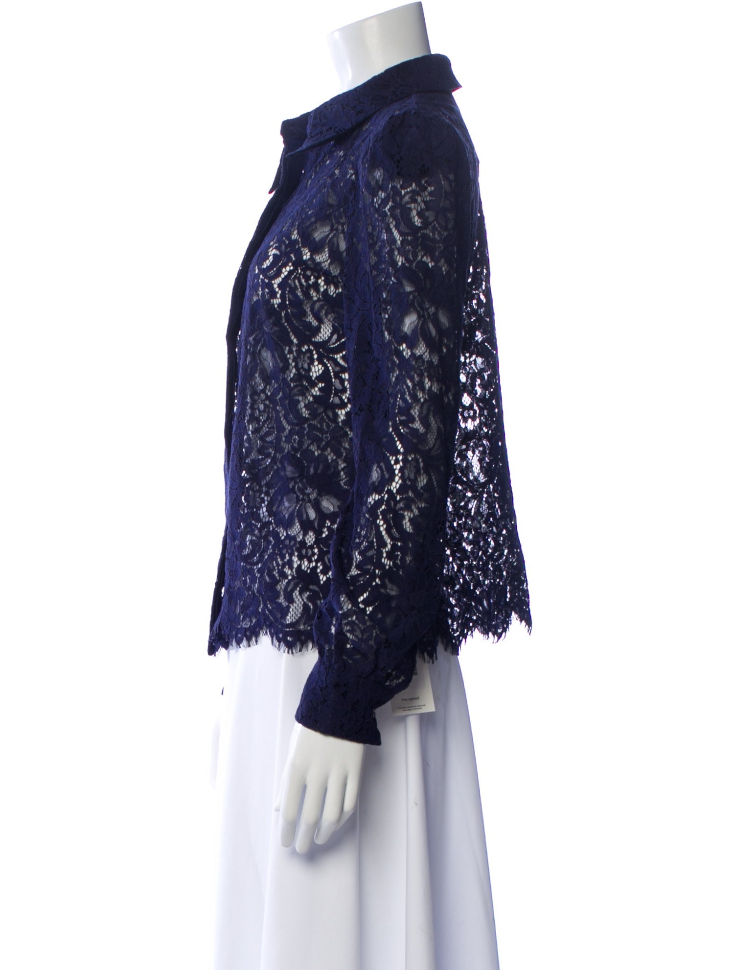 L'Agence Lace Pattern Long Sleeve Blouse w/ Tags