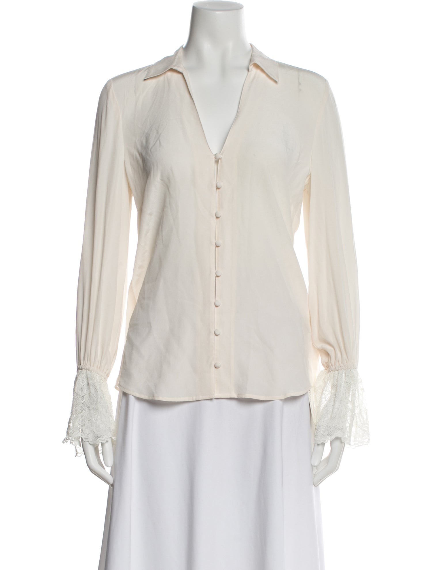 L'Agence Silk Long Sleeve Blouse