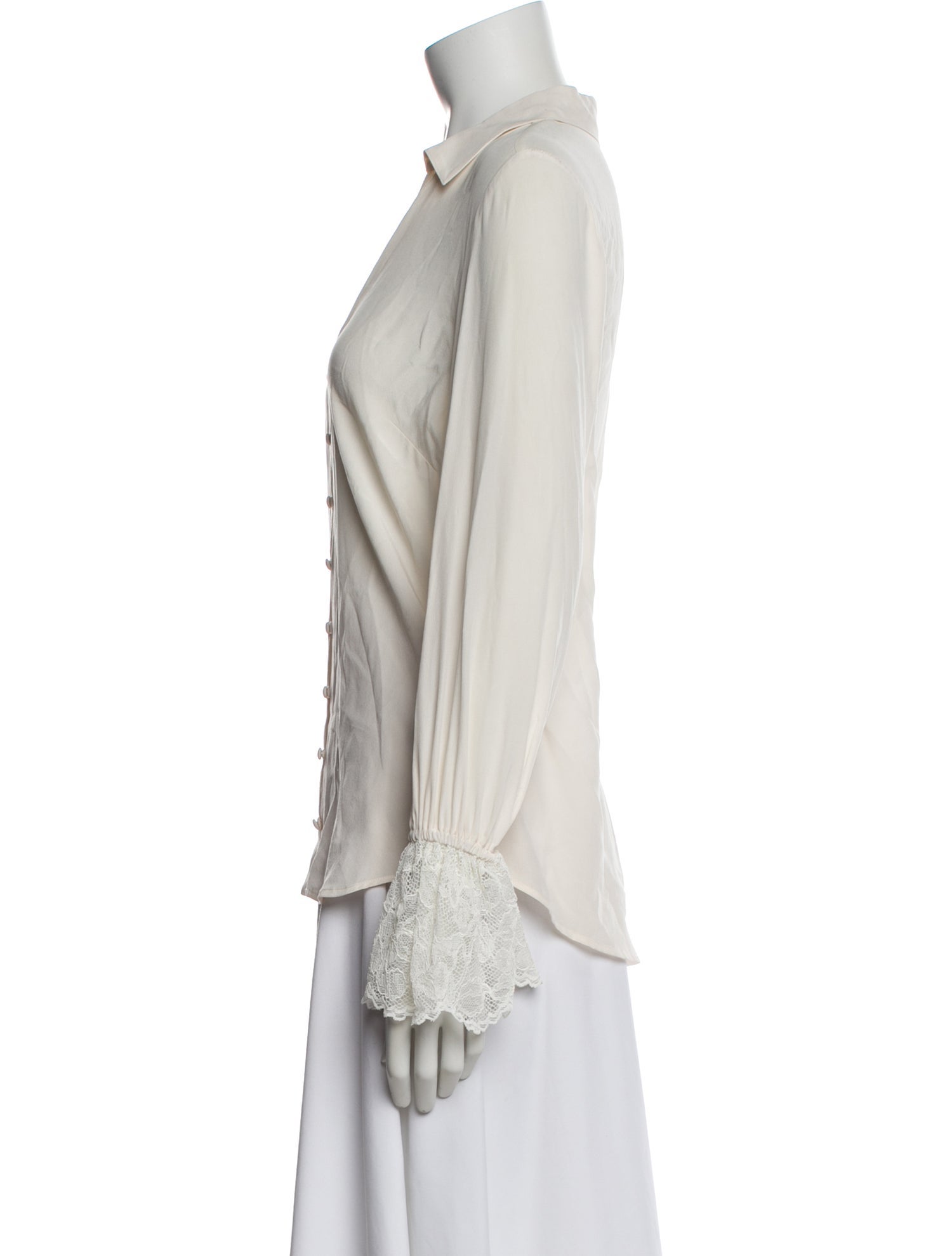 L'Agence Silk Long Sleeve Blouse