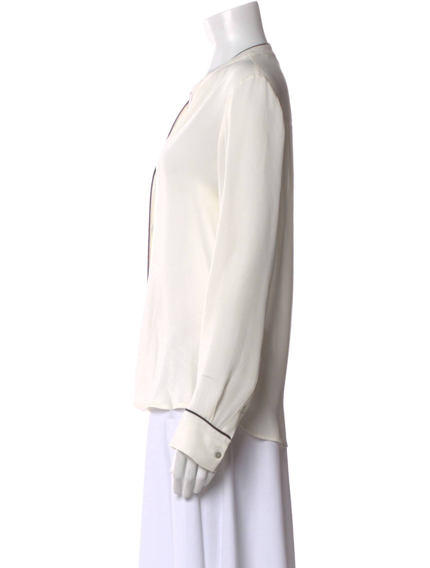 L'Agence Silk Long Sleeve Blouse