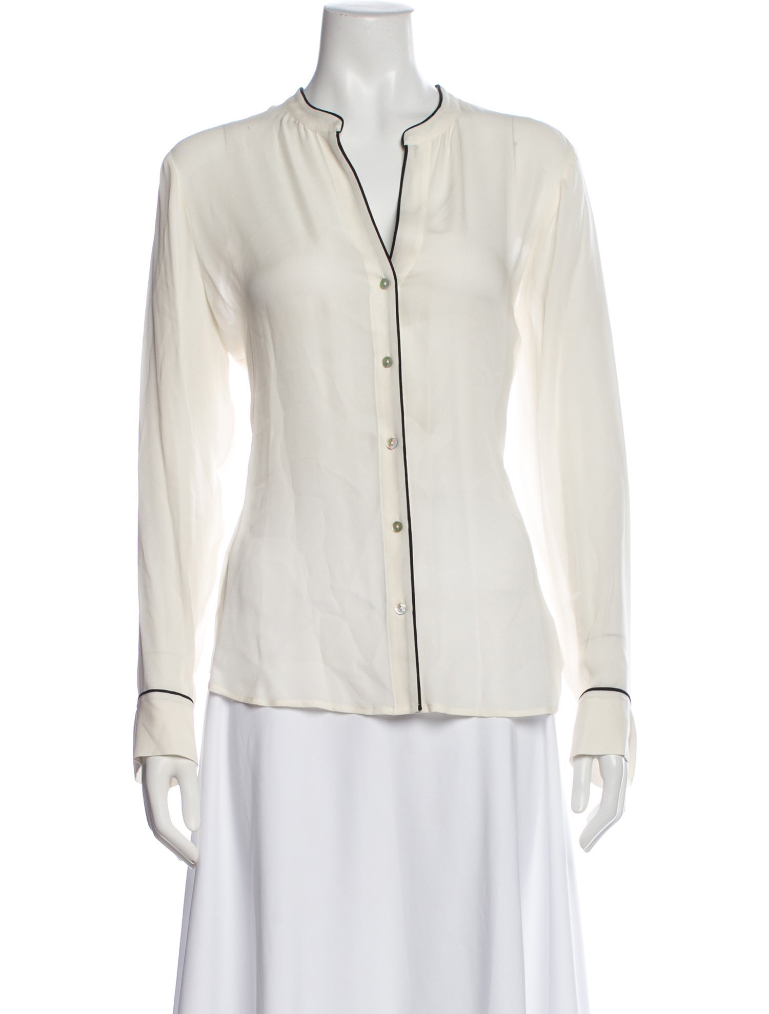 L'Agence Silk Long Sleeve Blouse w/ Tags