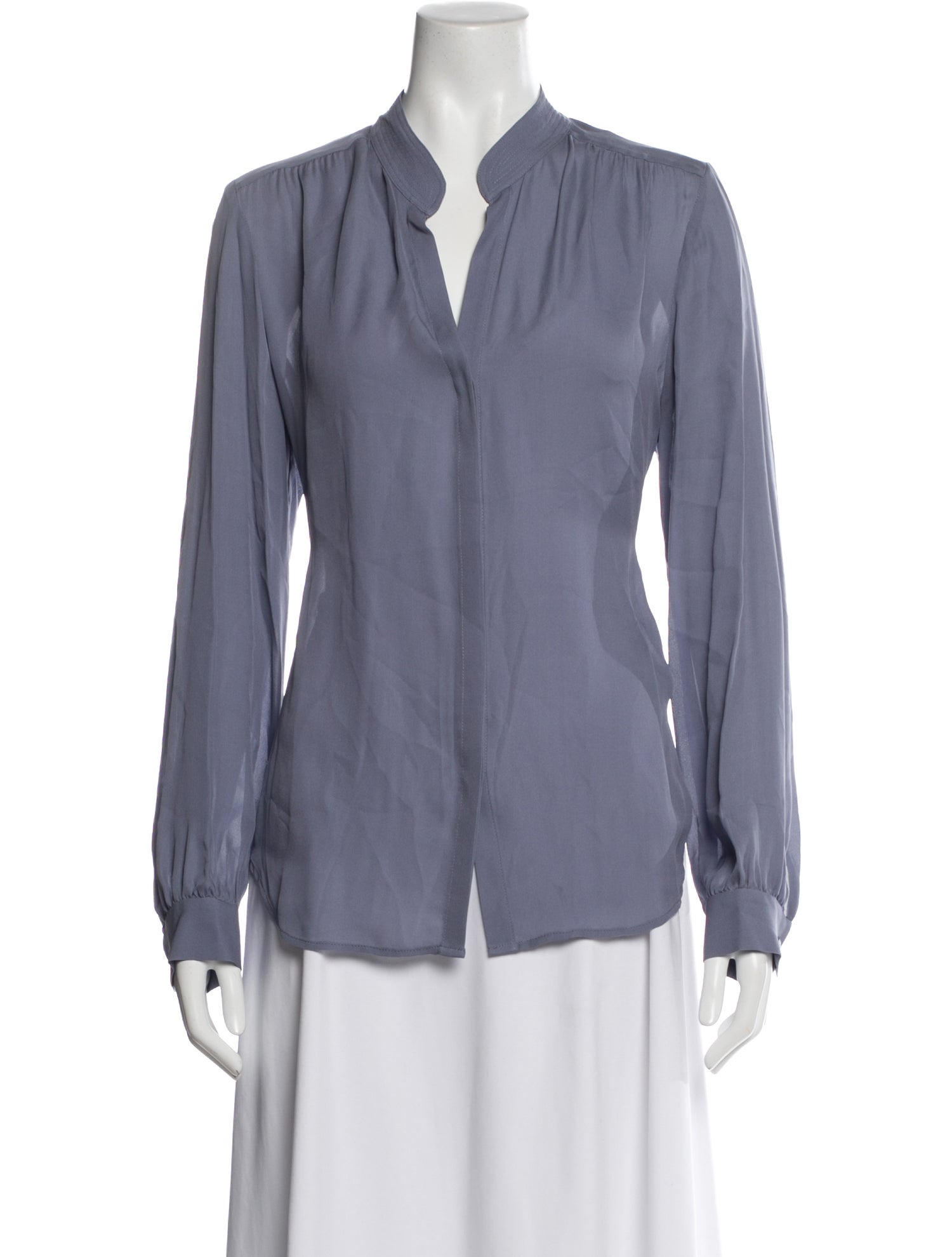 L'Agence Silk Long Sleeve Blouse