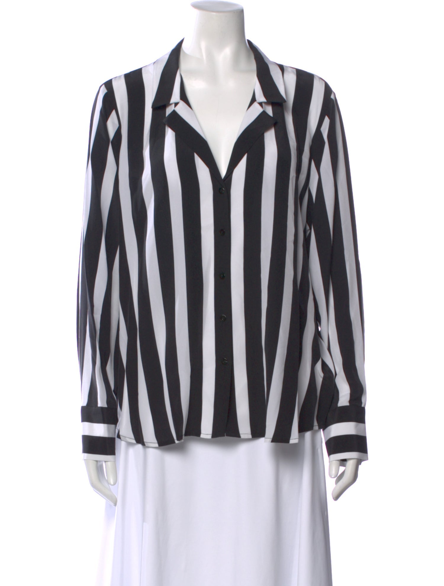 L'Agence Silk Striped Blouse w/ Tags