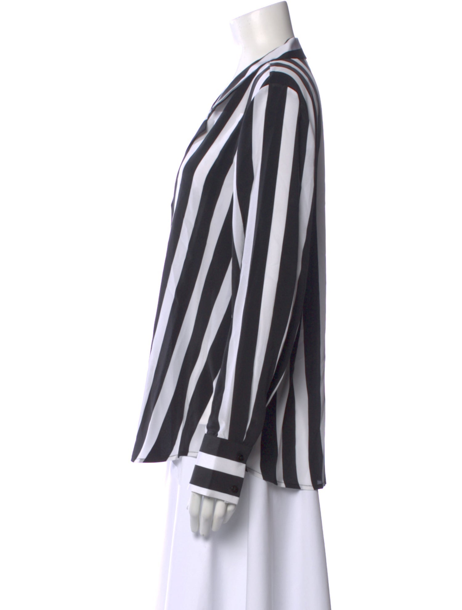L'Agence Silk Striped Blouse w/ Tags