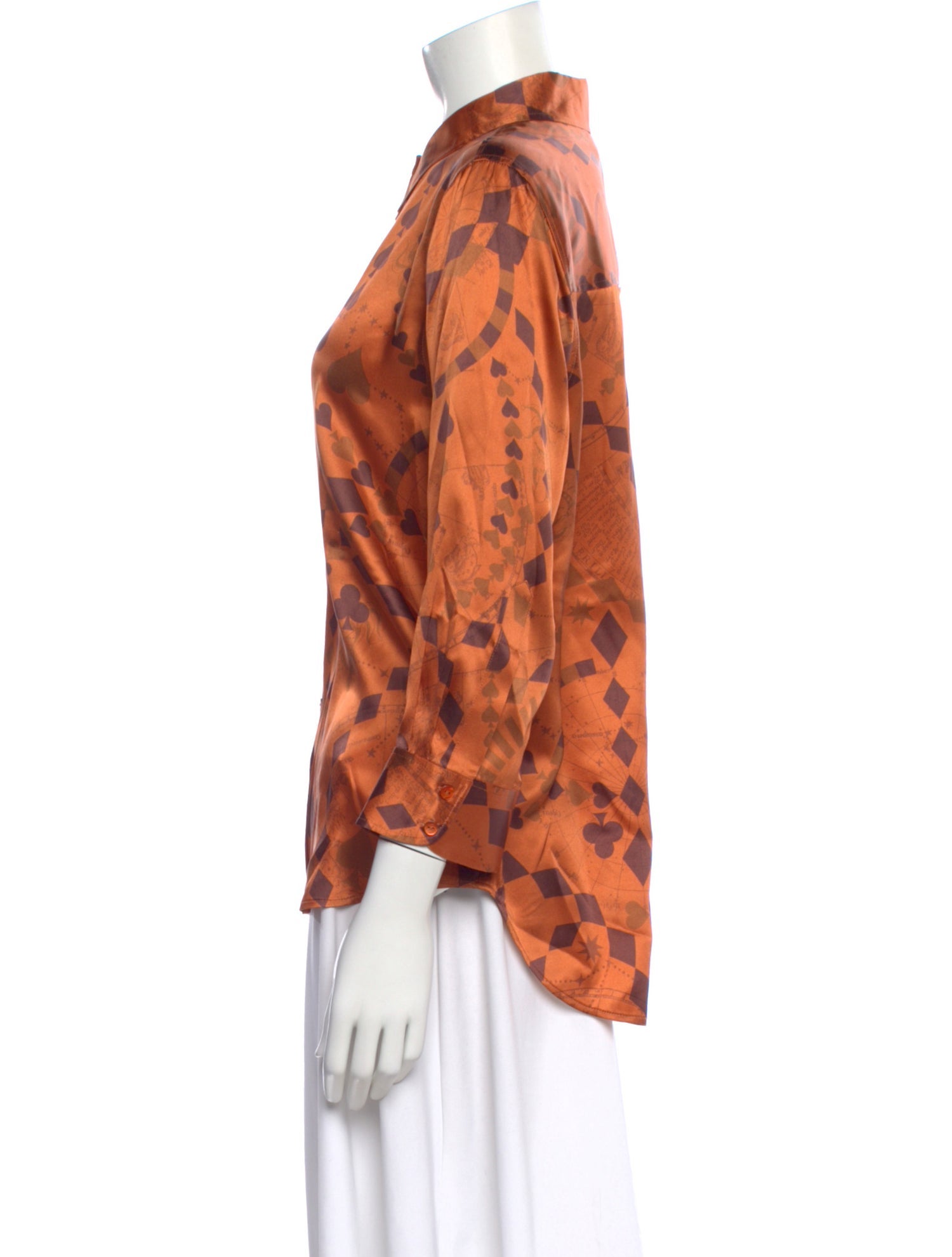 L'Agence Silk Patterned Blouse w/ Tags