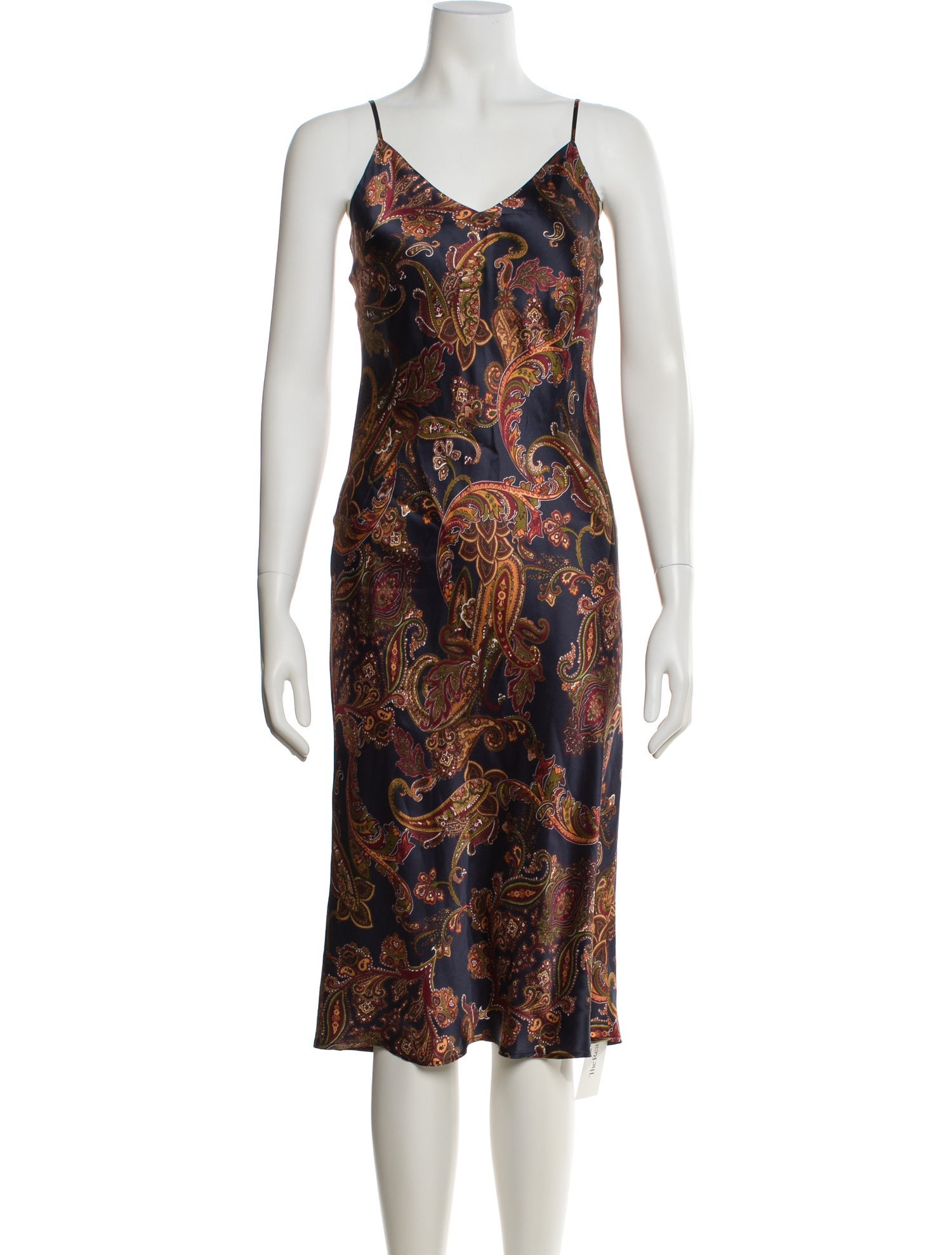 L'Agence Paisley Print Midi Length Dress