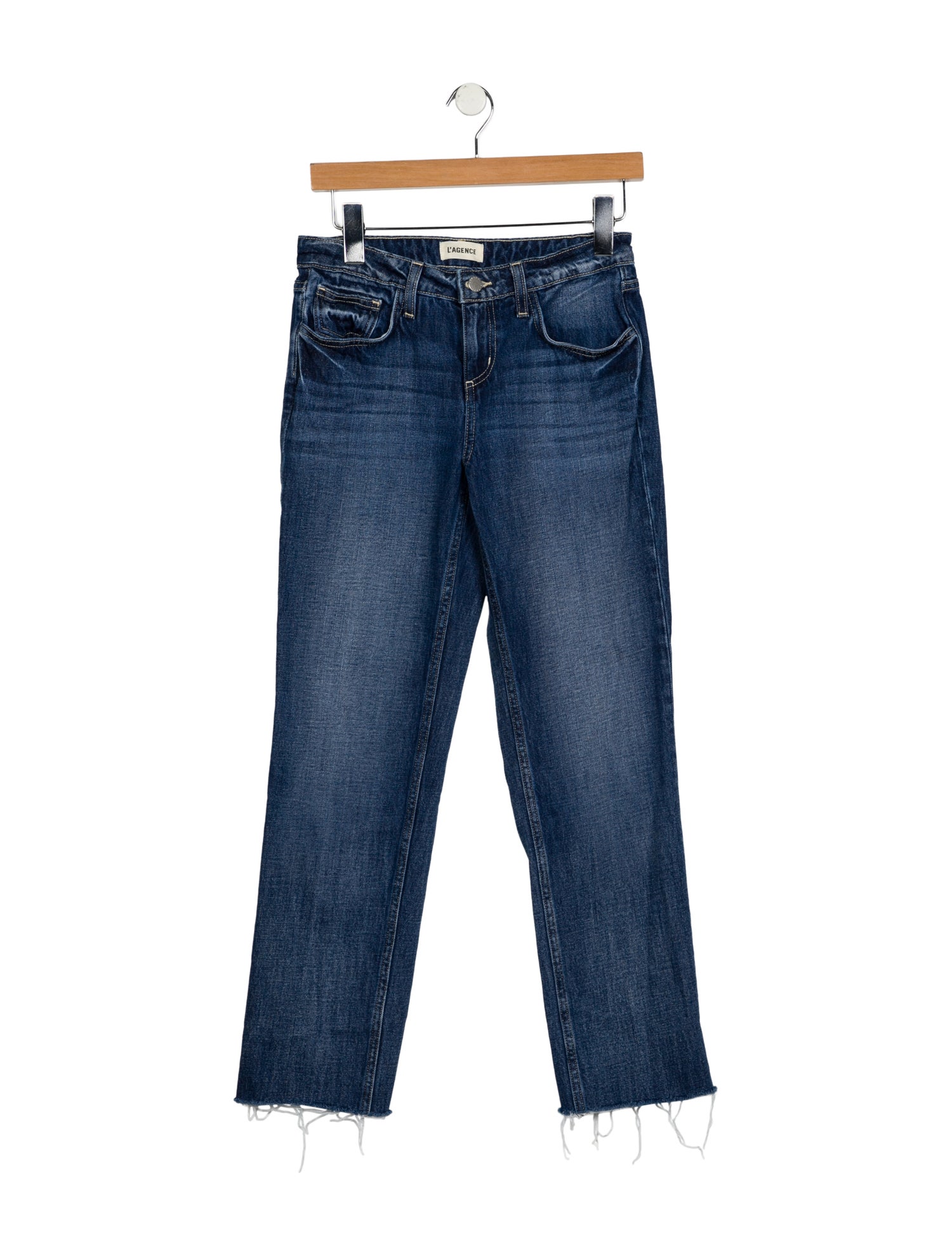 L'Agence Mid-Rise Straight Leg Jeans