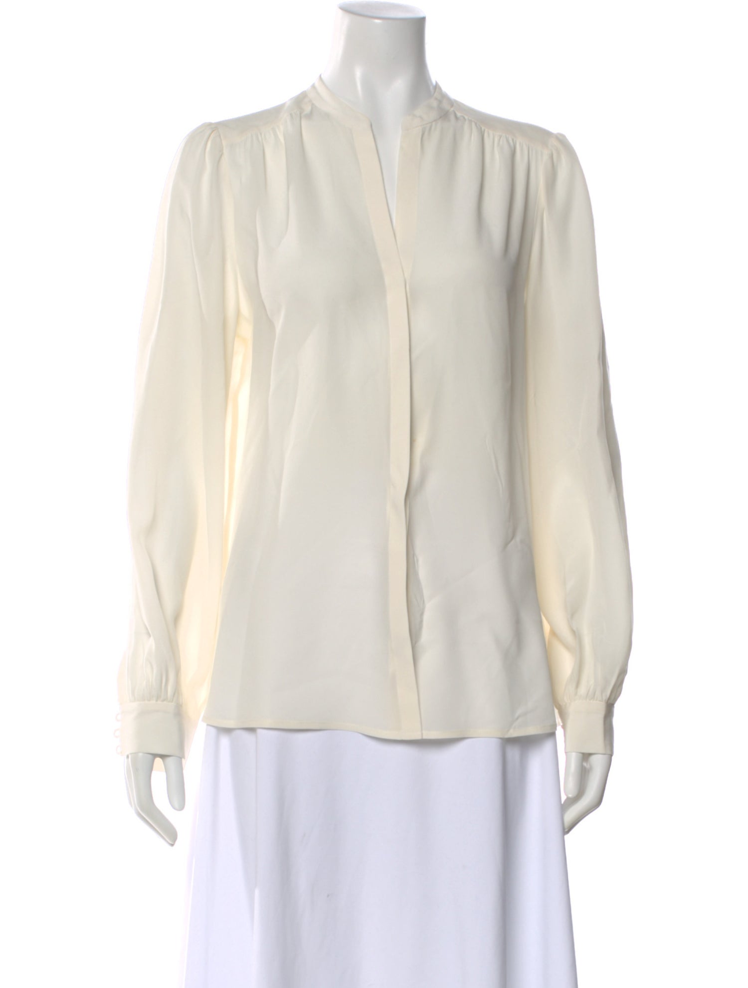 L'Agence Silk Long Sleeve Blouse