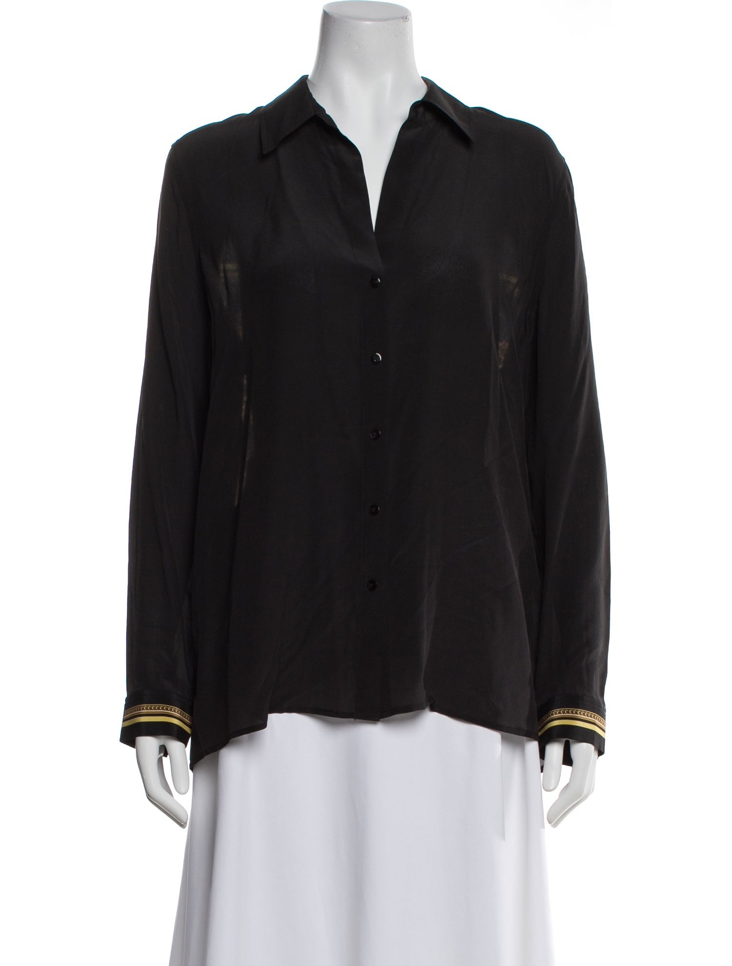 L'Agence Silk Long Sleeve Blouse