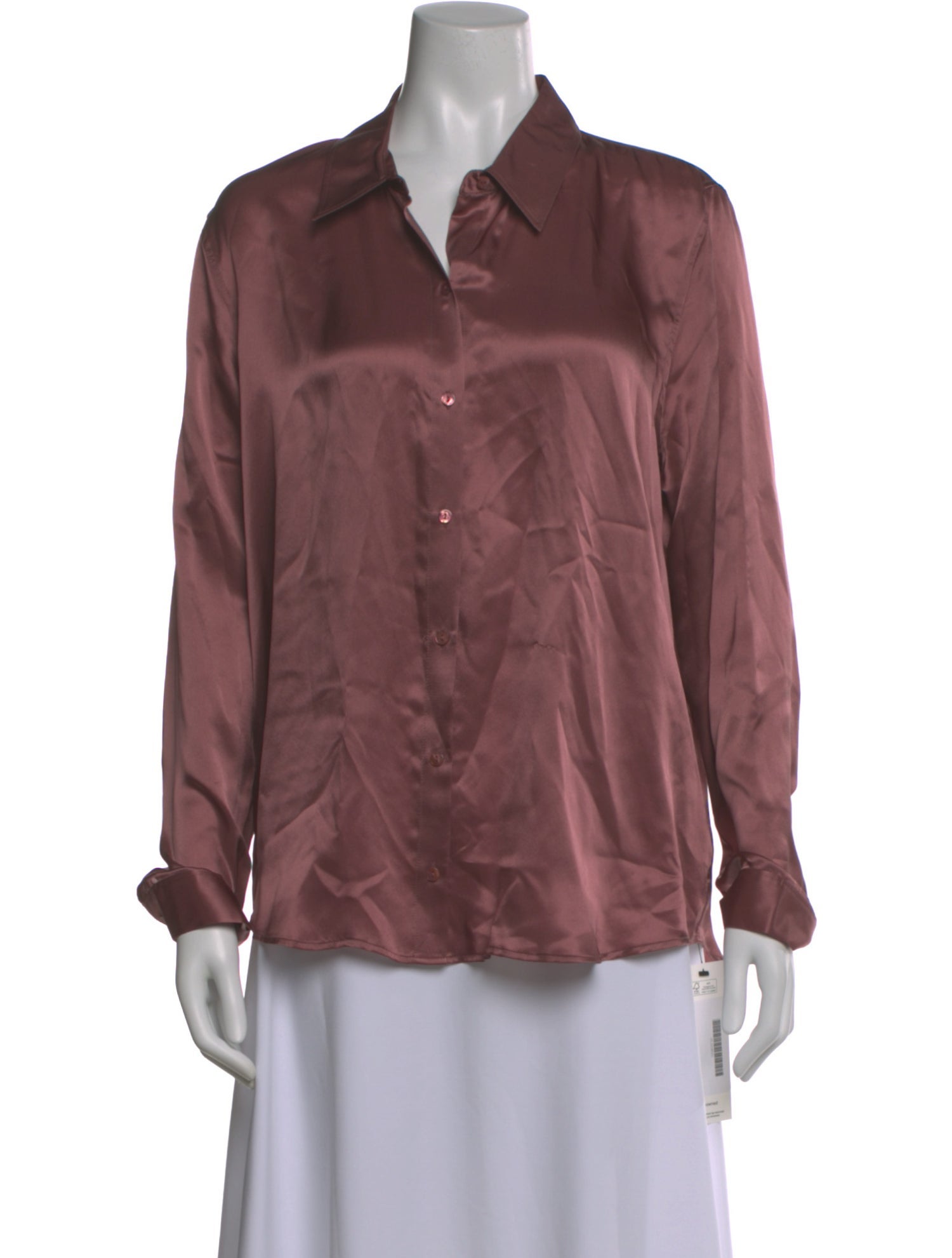 L'Agence Silk Long Sleeve Blouse