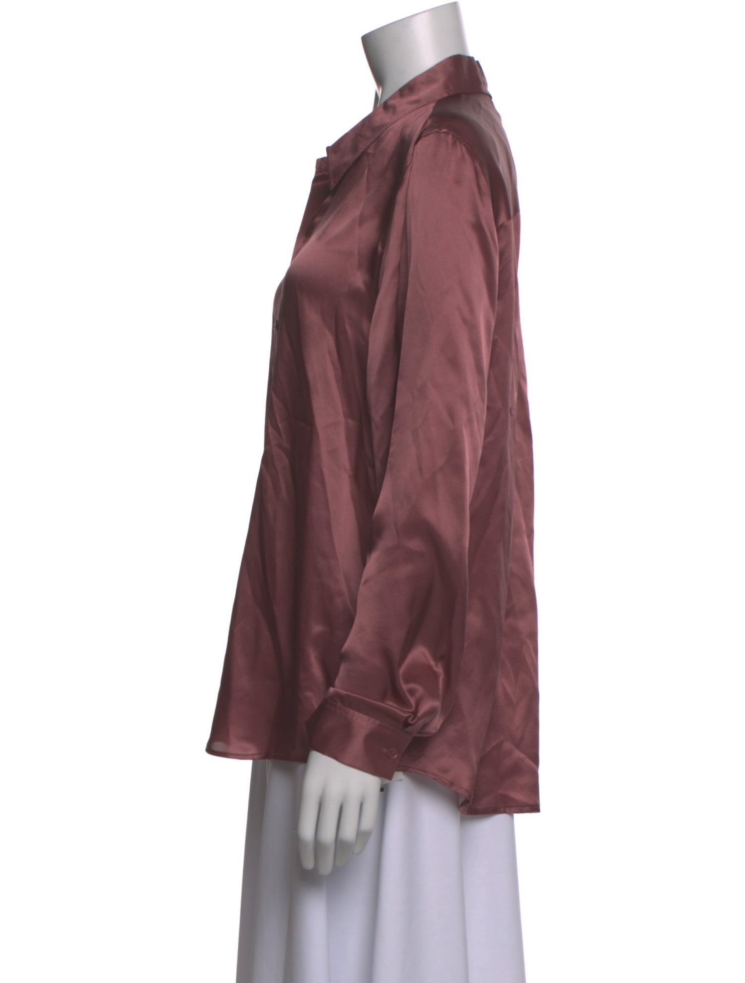 L'Agence Silk Long Sleeve Blouse