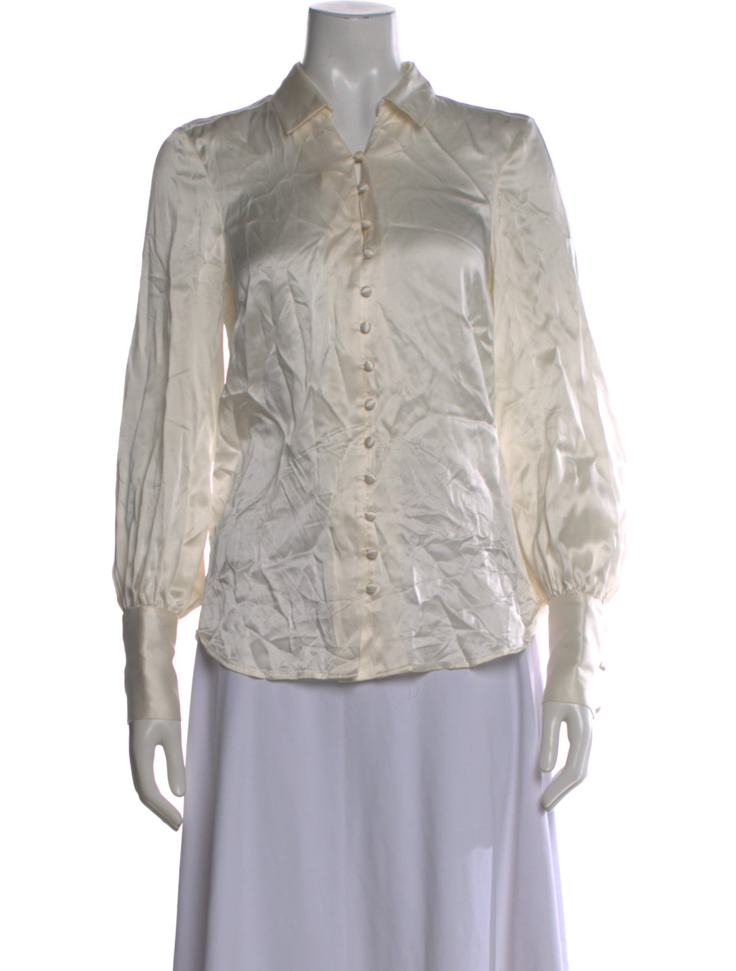 L'Agence Silk Long Sleeve Blouse