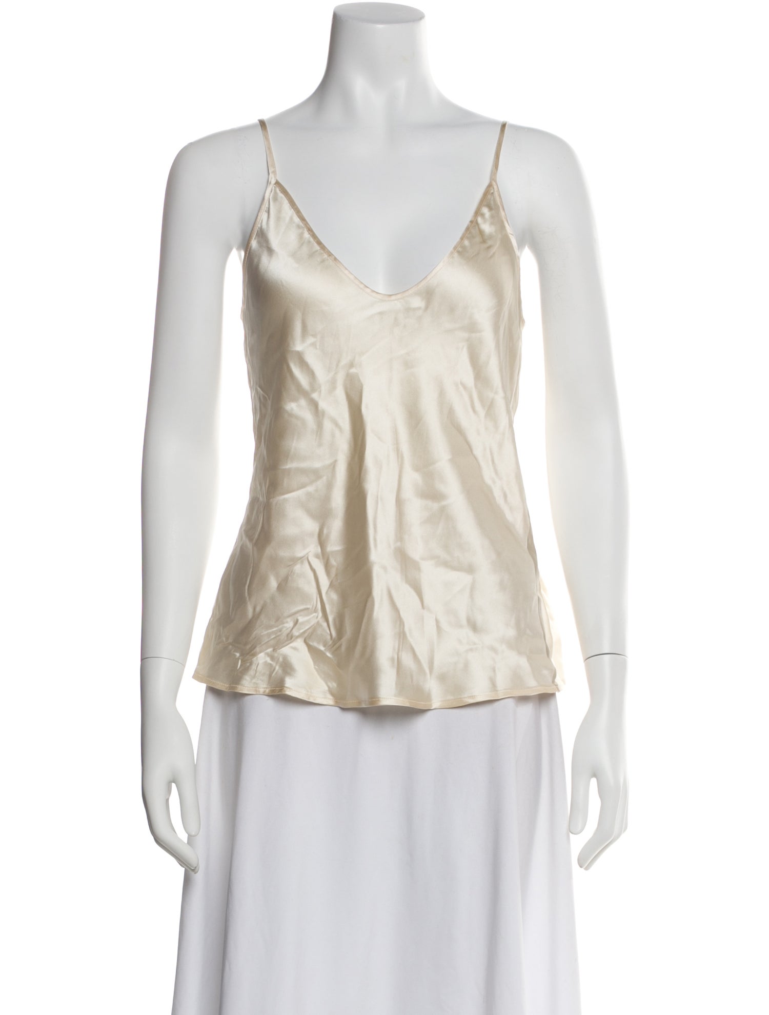 L'Agence Silk V-Neck Top