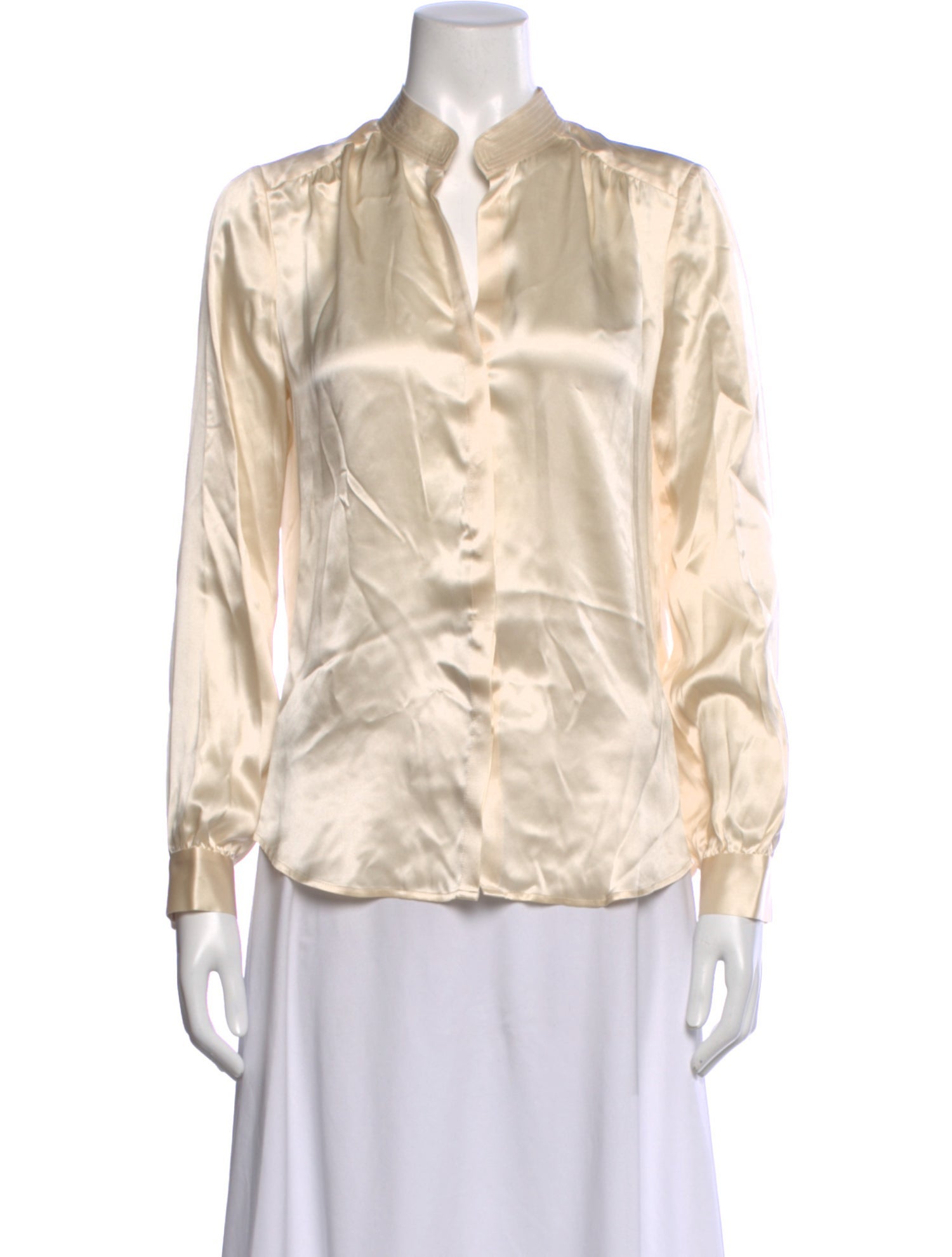 L'Agence Silk Long Sleeve Blouse