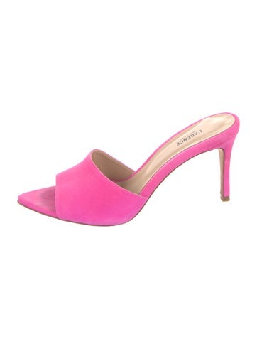Pre-owned L'agence Leather Slides In Pink