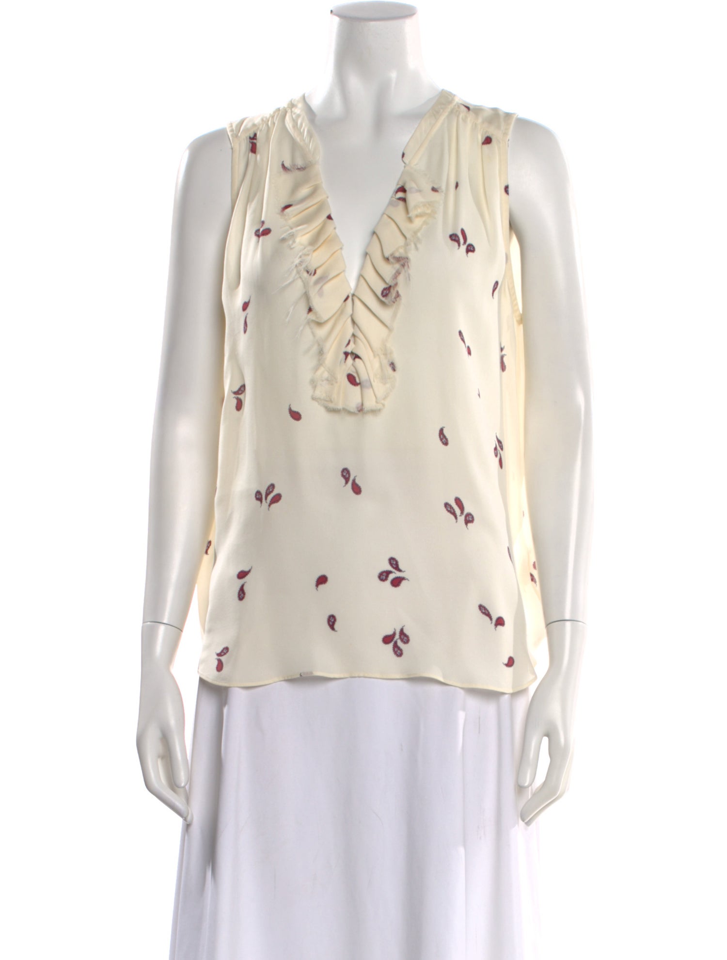 L'Agence Silk Paisley Print Blouse
