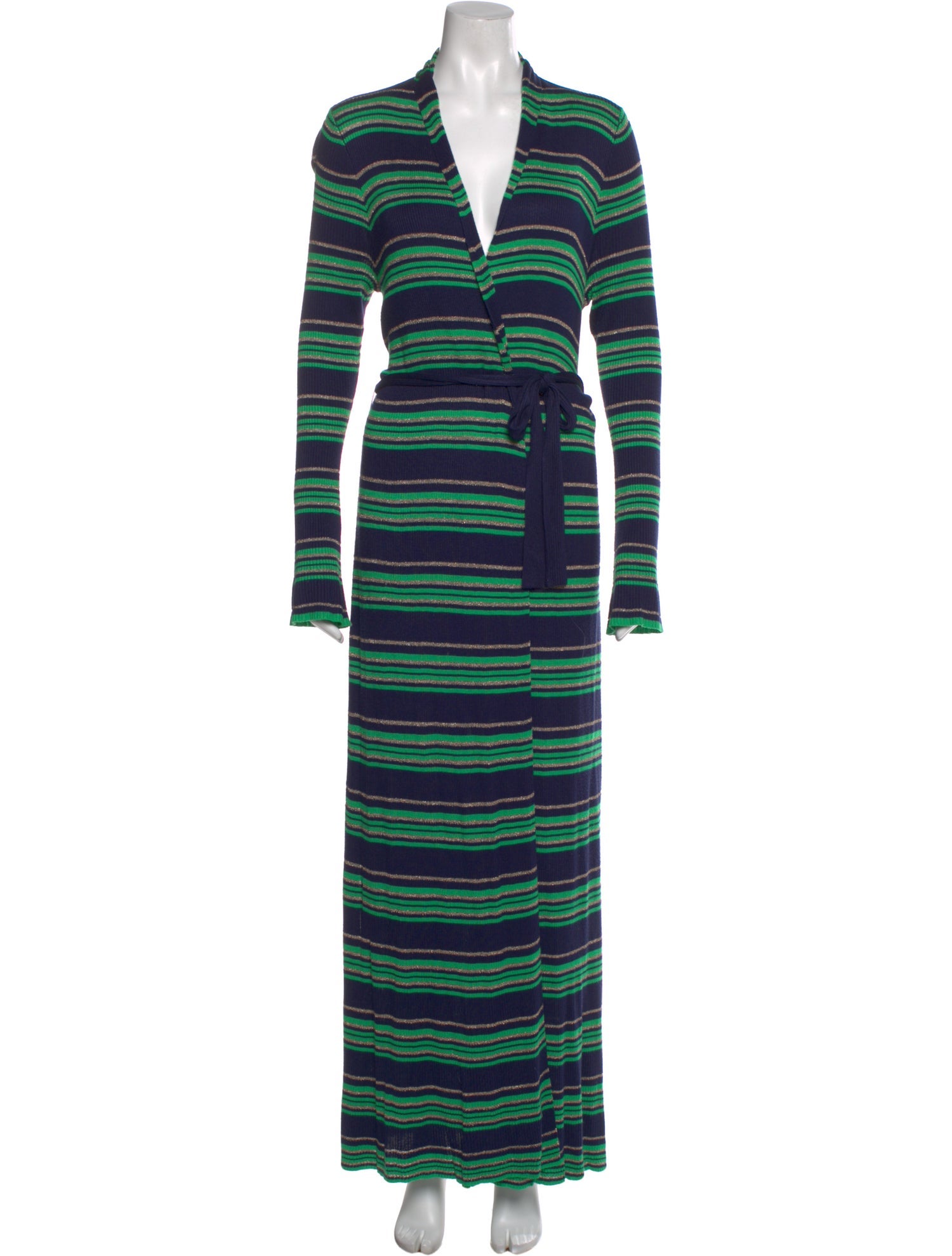 L'Agence Striped Long Dress