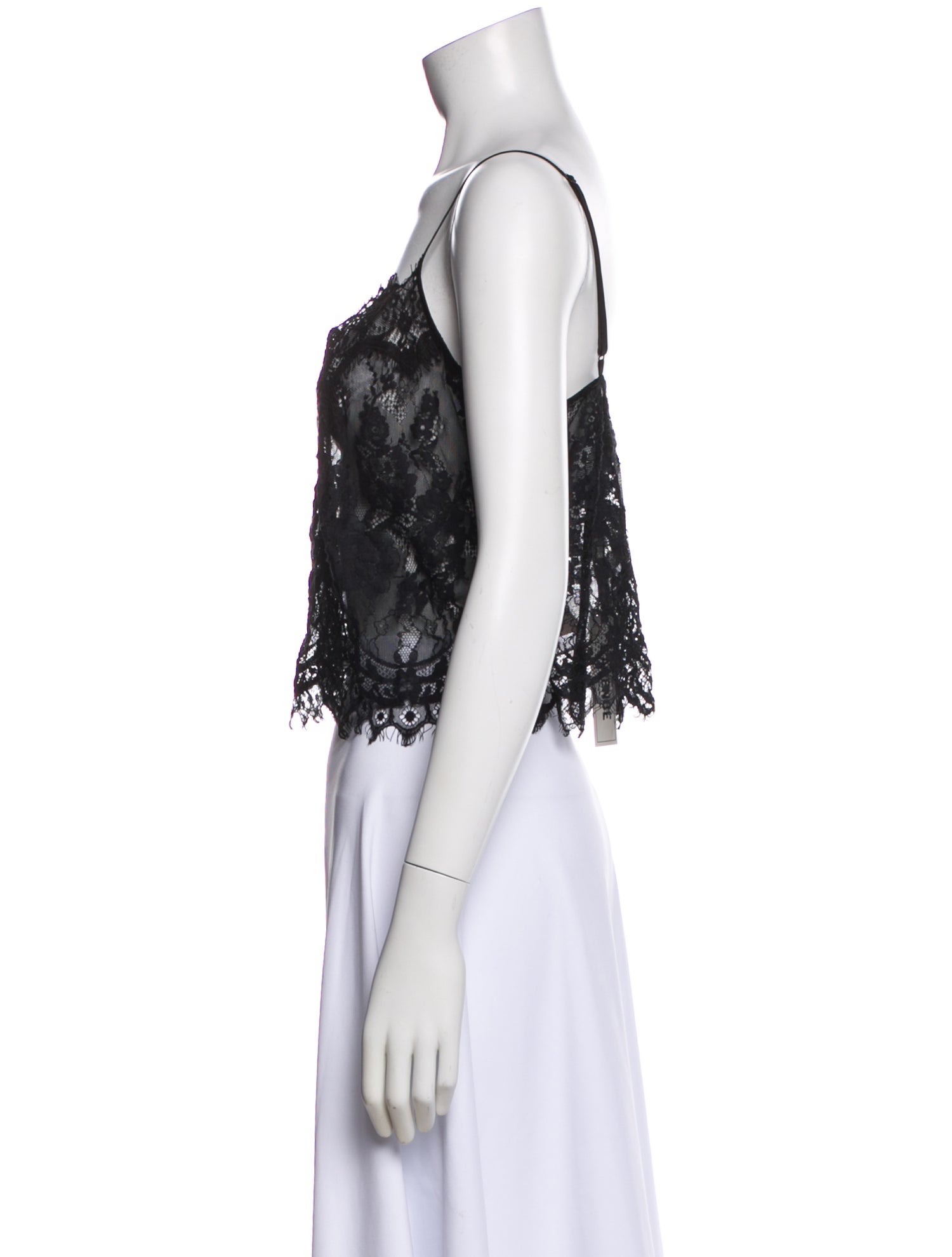 L'Agence Lace Pattern V-Neck Crop Top w/ Tags