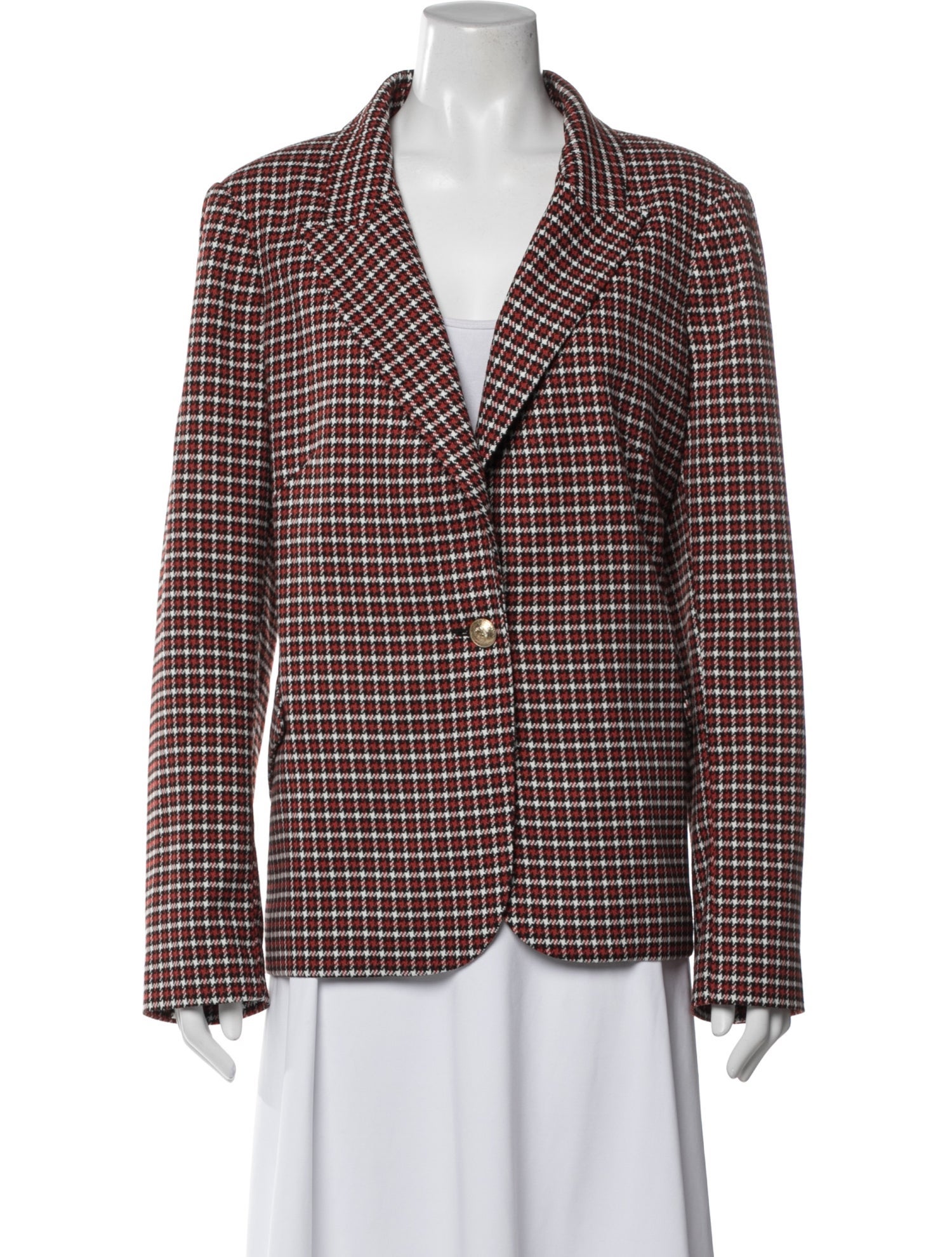 L'Agence Plaid Print Blazer