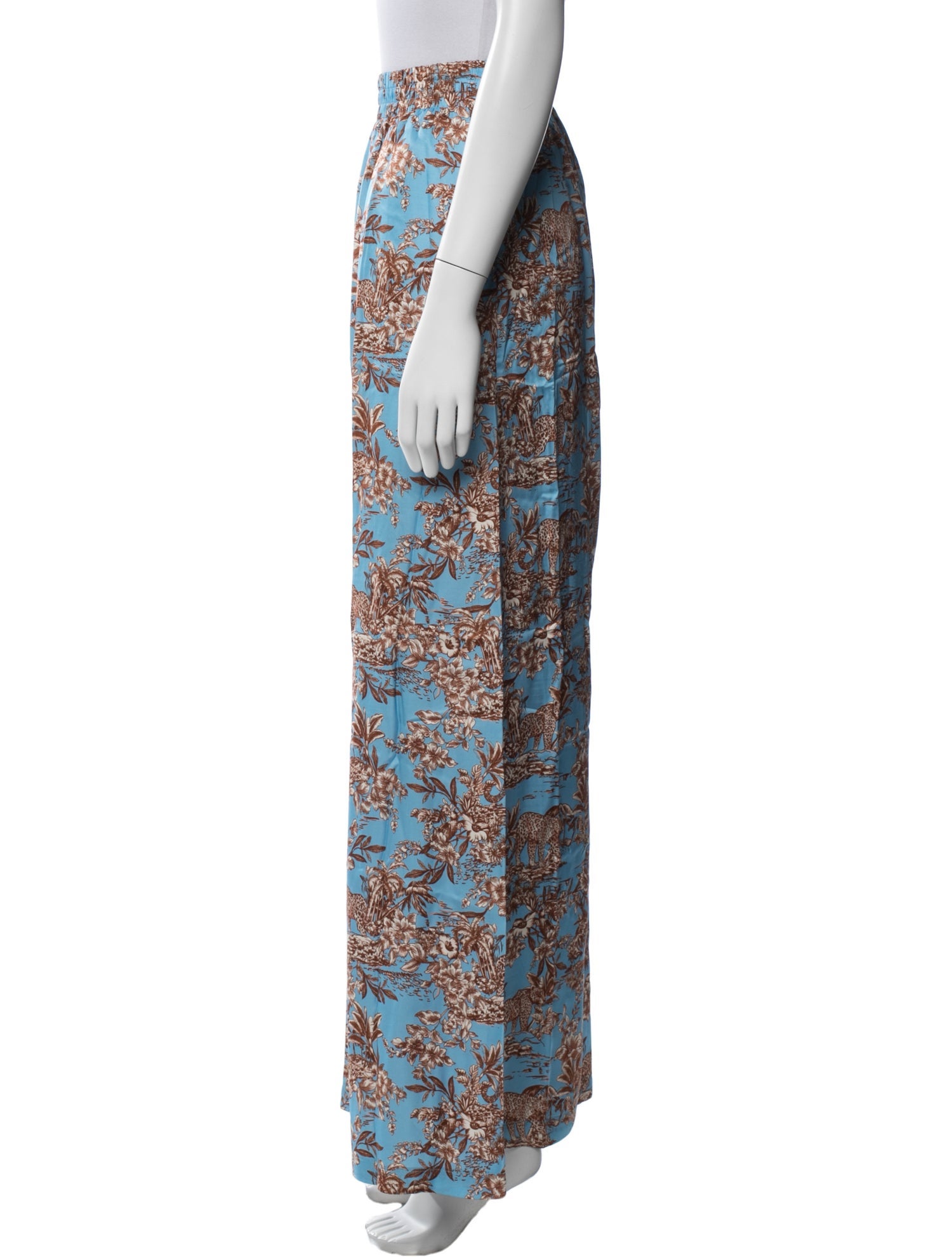 L'Agence Printed Wide Leg Pants