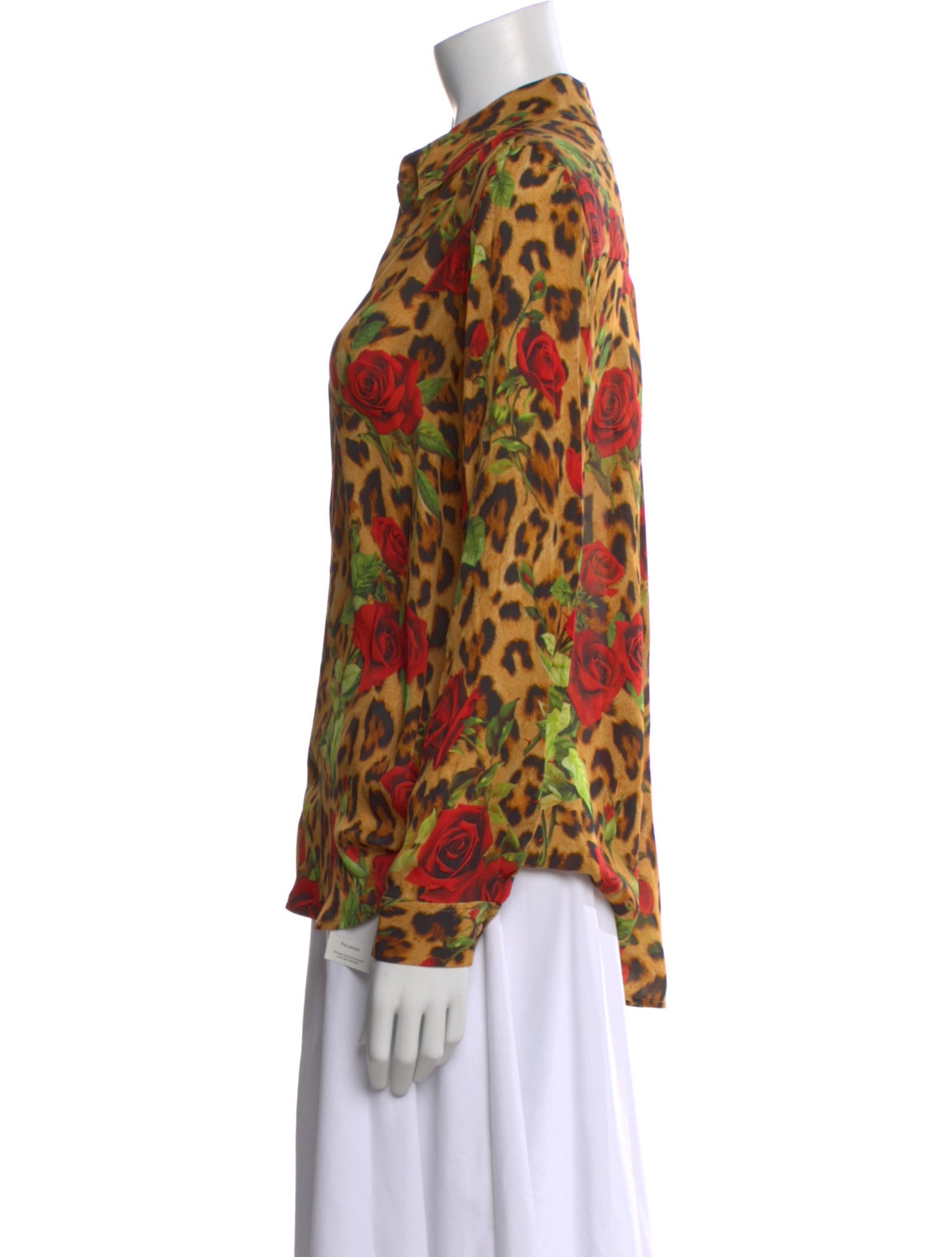 L'Agence Silk Animal Print Blouse w/ Tags
