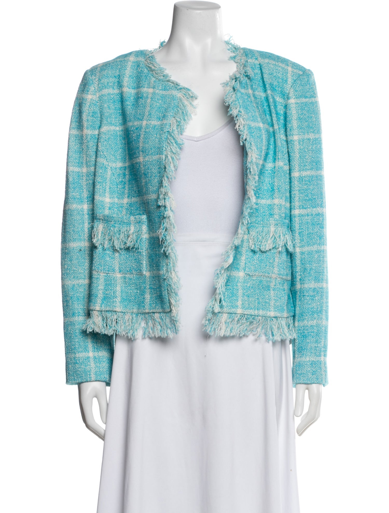 L'Agence Tweed Pattern Evening Jacket