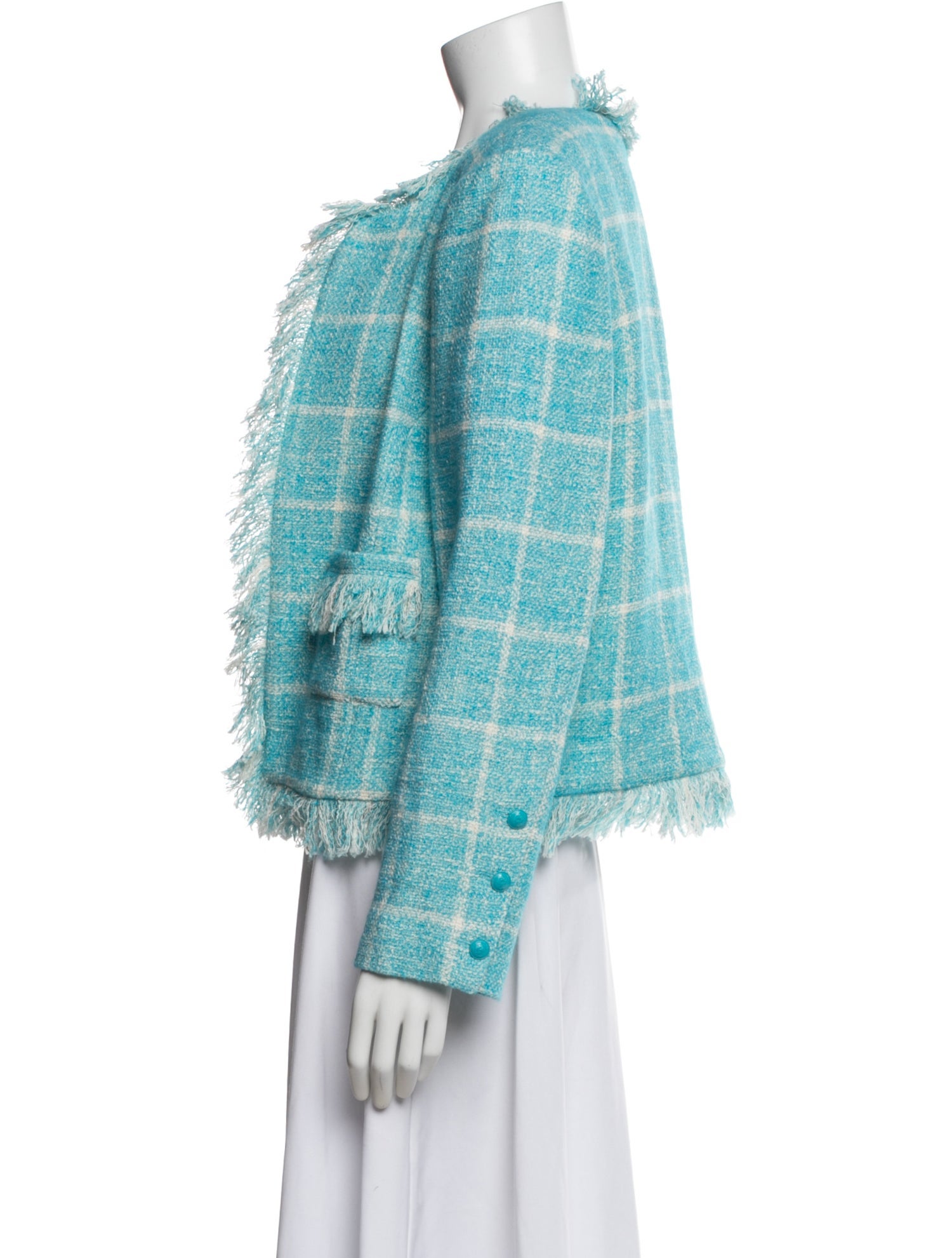 L'Agence Tweed Pattern Evening Jacket