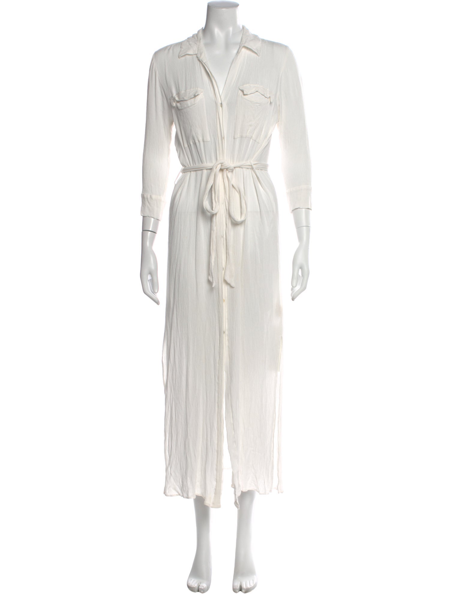 L'Agence V-Neck Long Dress