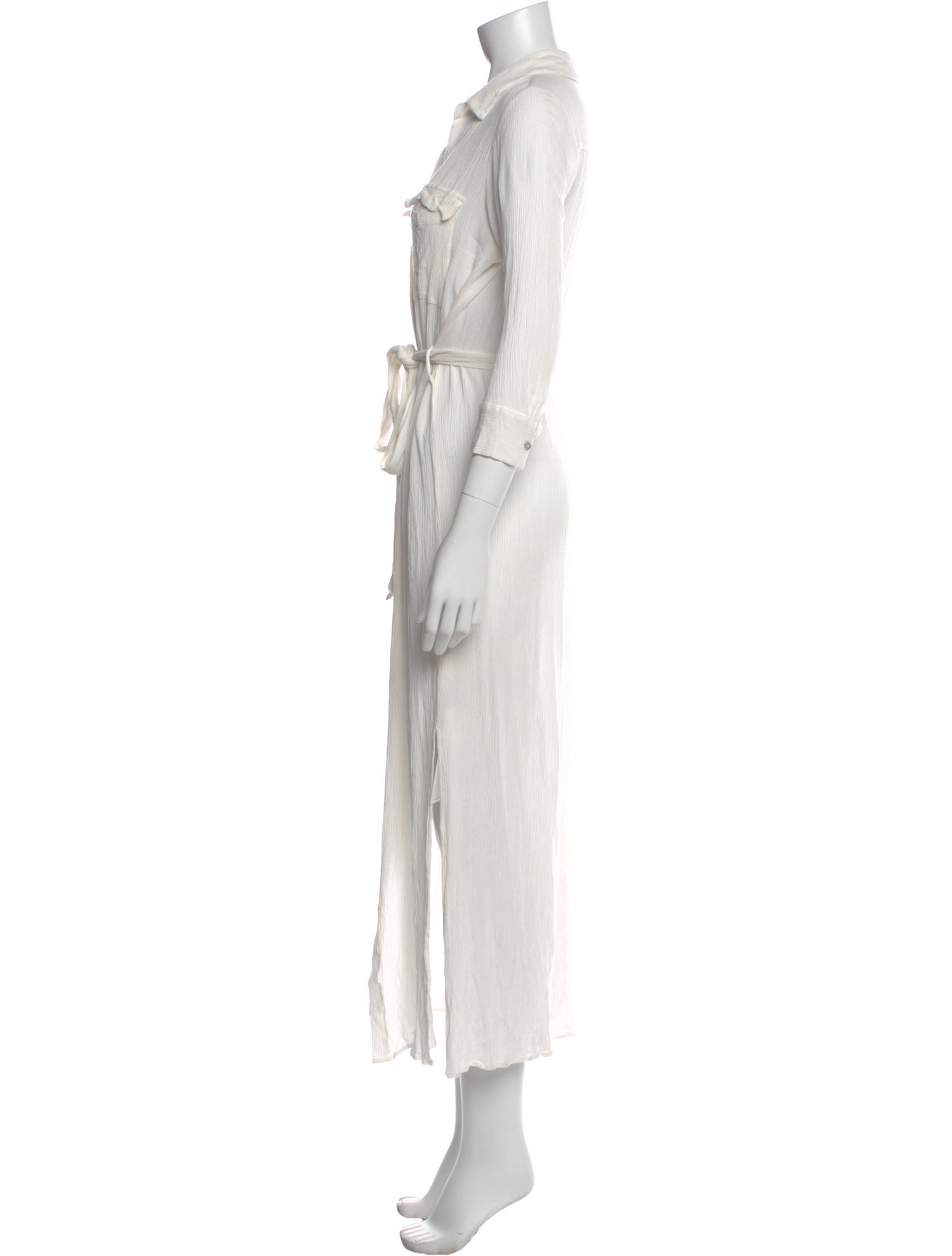 L'Agence V-Neck Long Dress