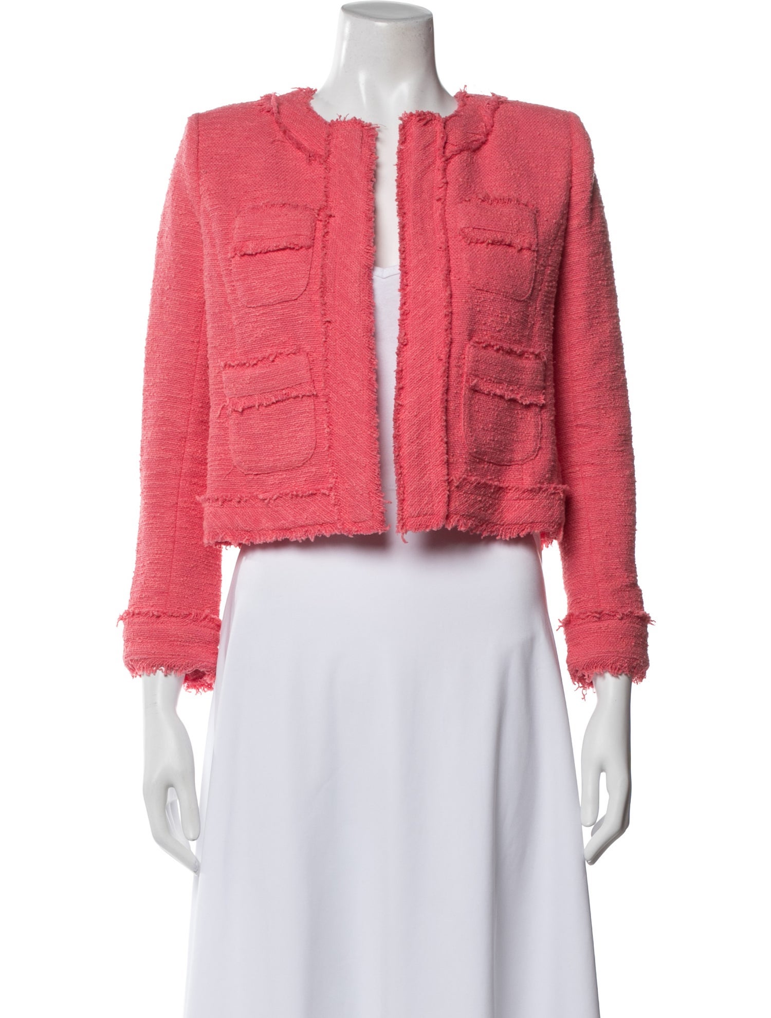 L'Agence Tweed Pattern Evening Jacket