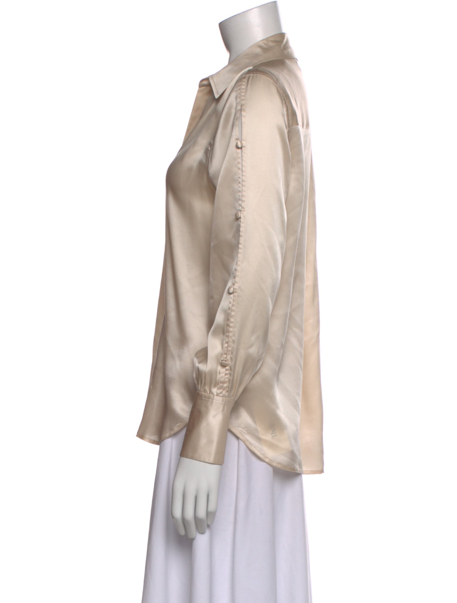 L'Agence Silk V-Neck Blouse