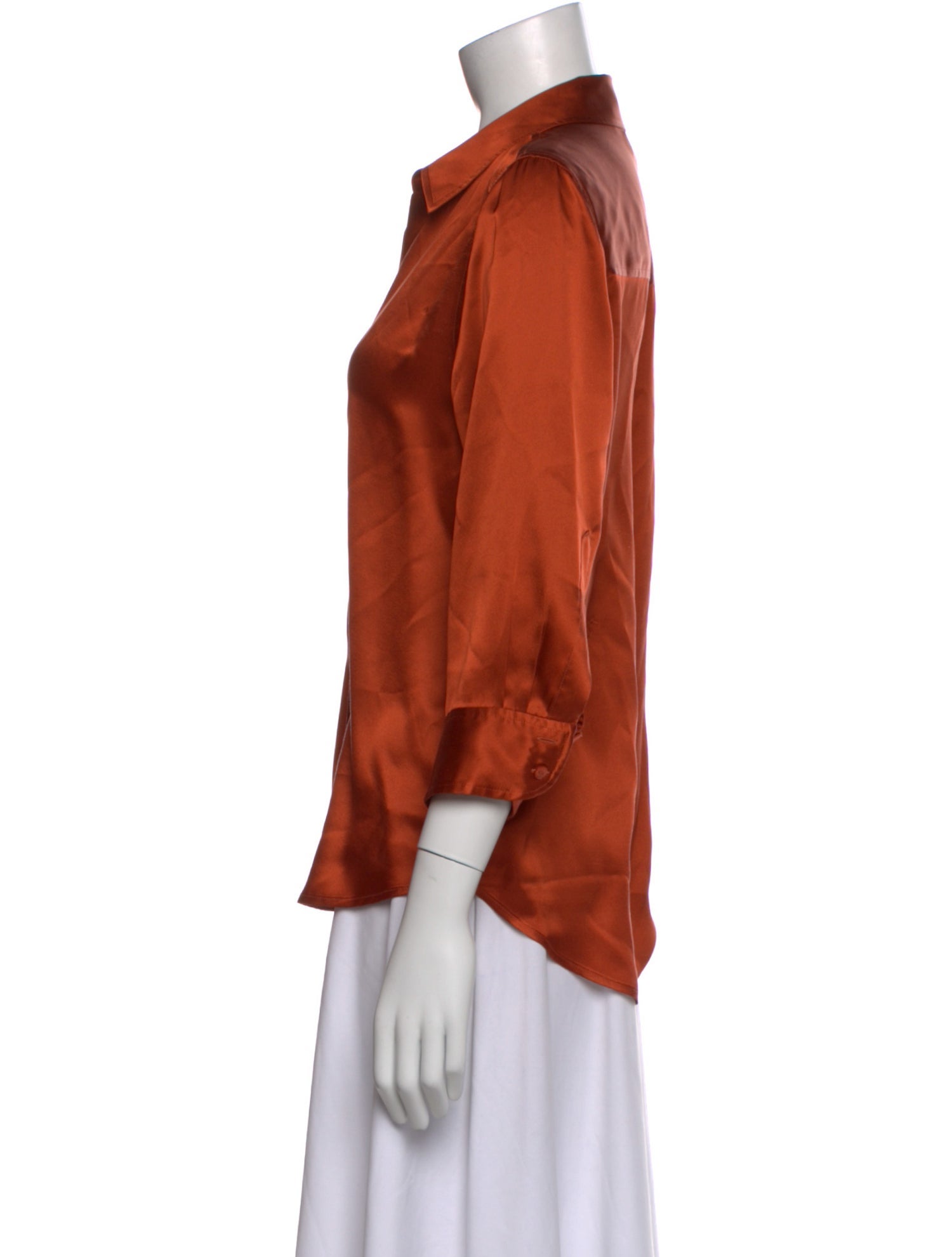 L'Agence Silk V-Neck Blouse