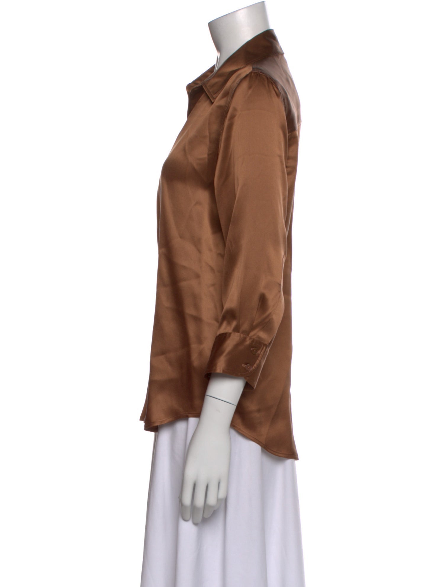 L'Agence Silk V-Neck Blouse