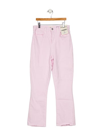 Pre-owned L'agence Mid-rise Flared Jeans In Pink