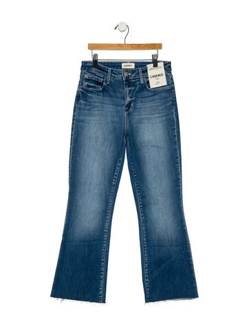 Pre-owned L'agence Mid-rise Flared Jeans In Blue