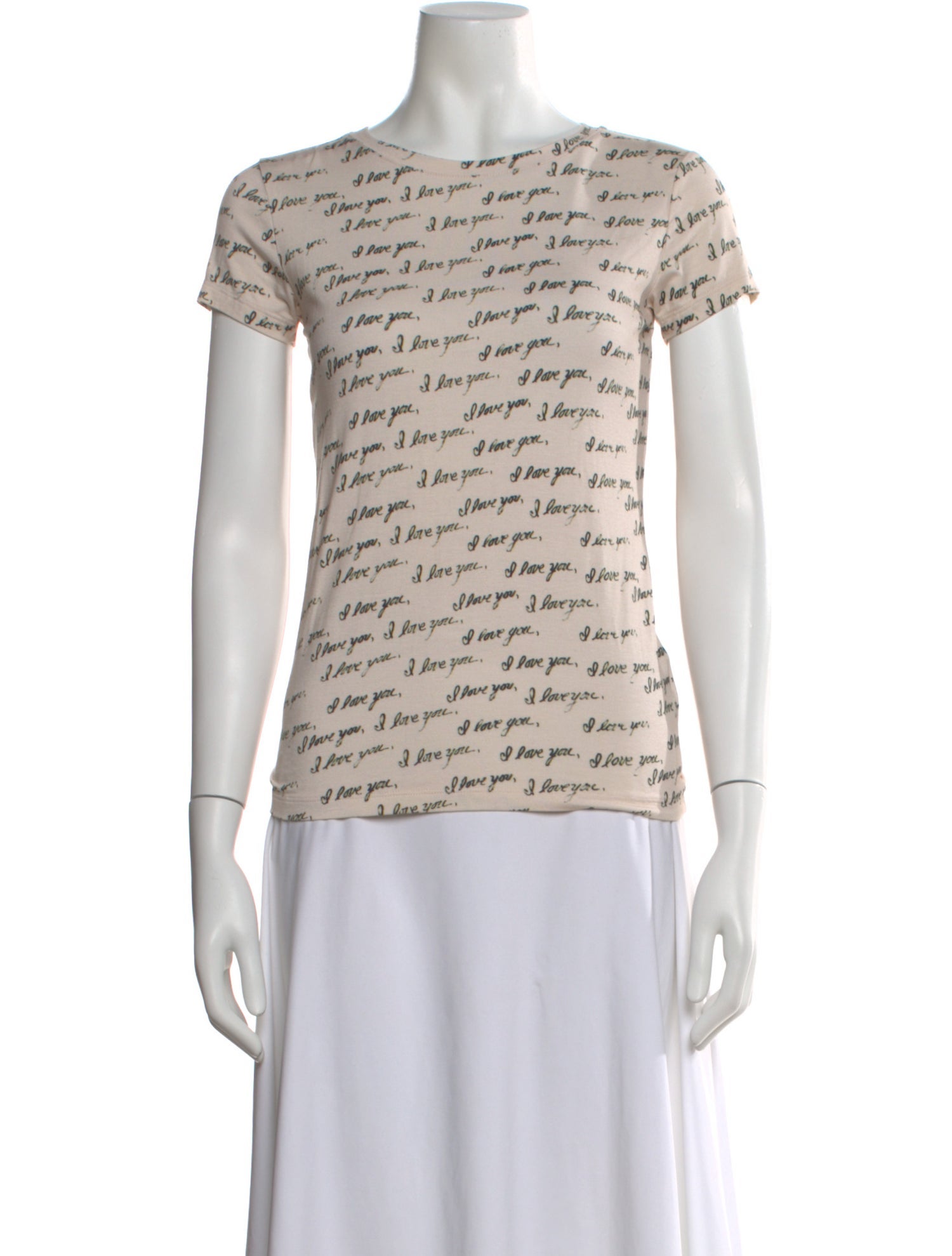 L'Agence Graphic Print Crew Neck T-Shirt