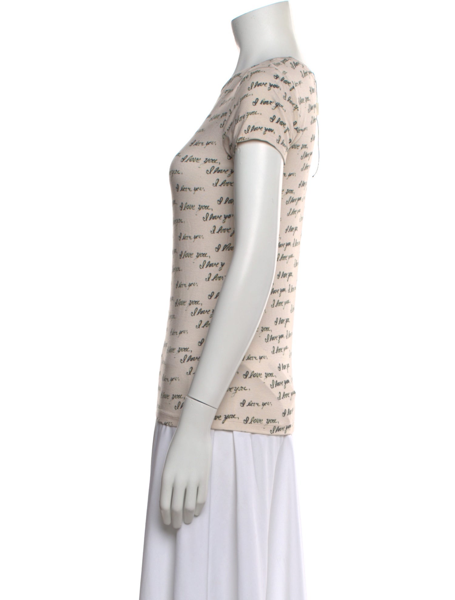 L'Agence Graphic Print Crew Neck T-Shirt