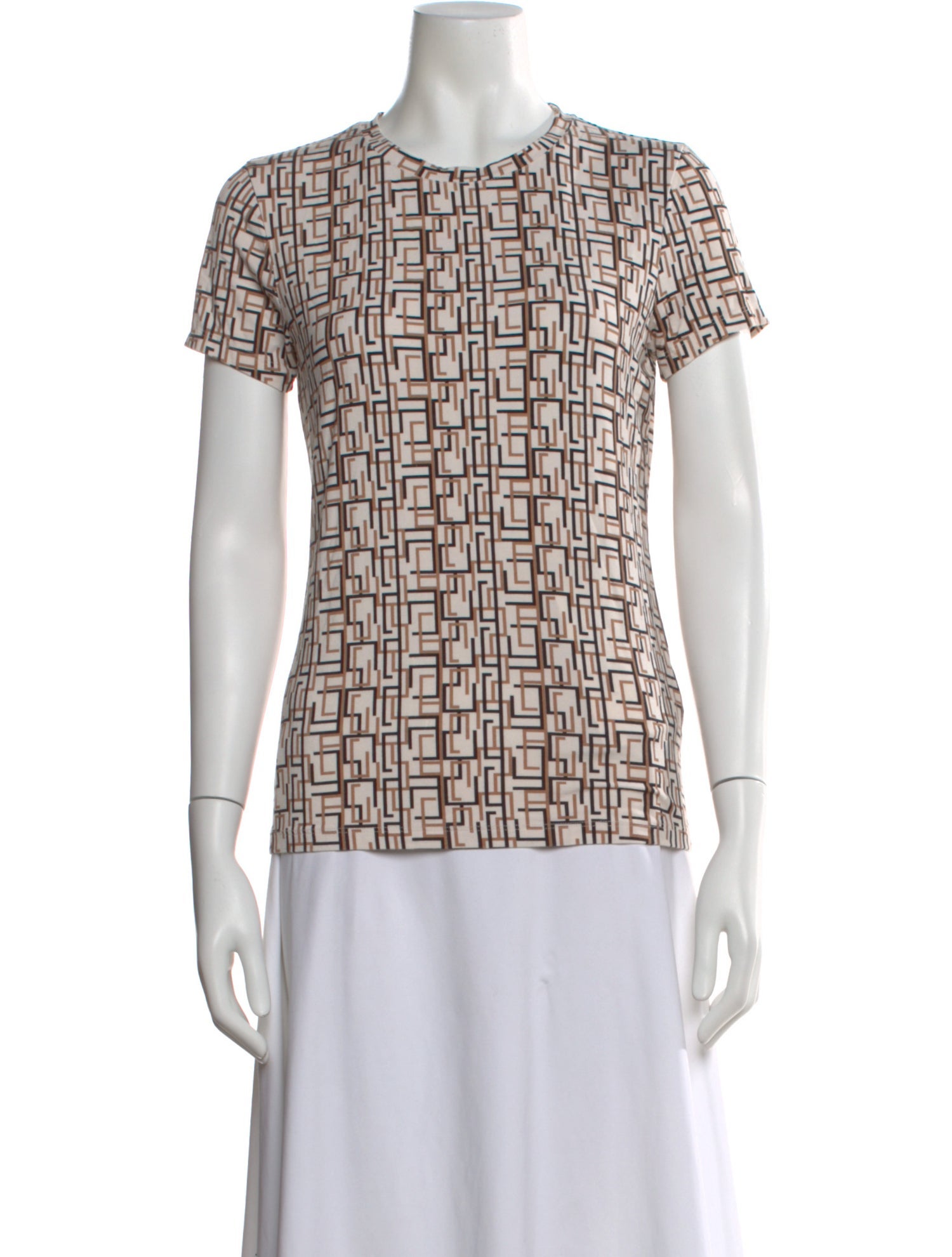 L'Agence Printed Crew Neck T-Shirt