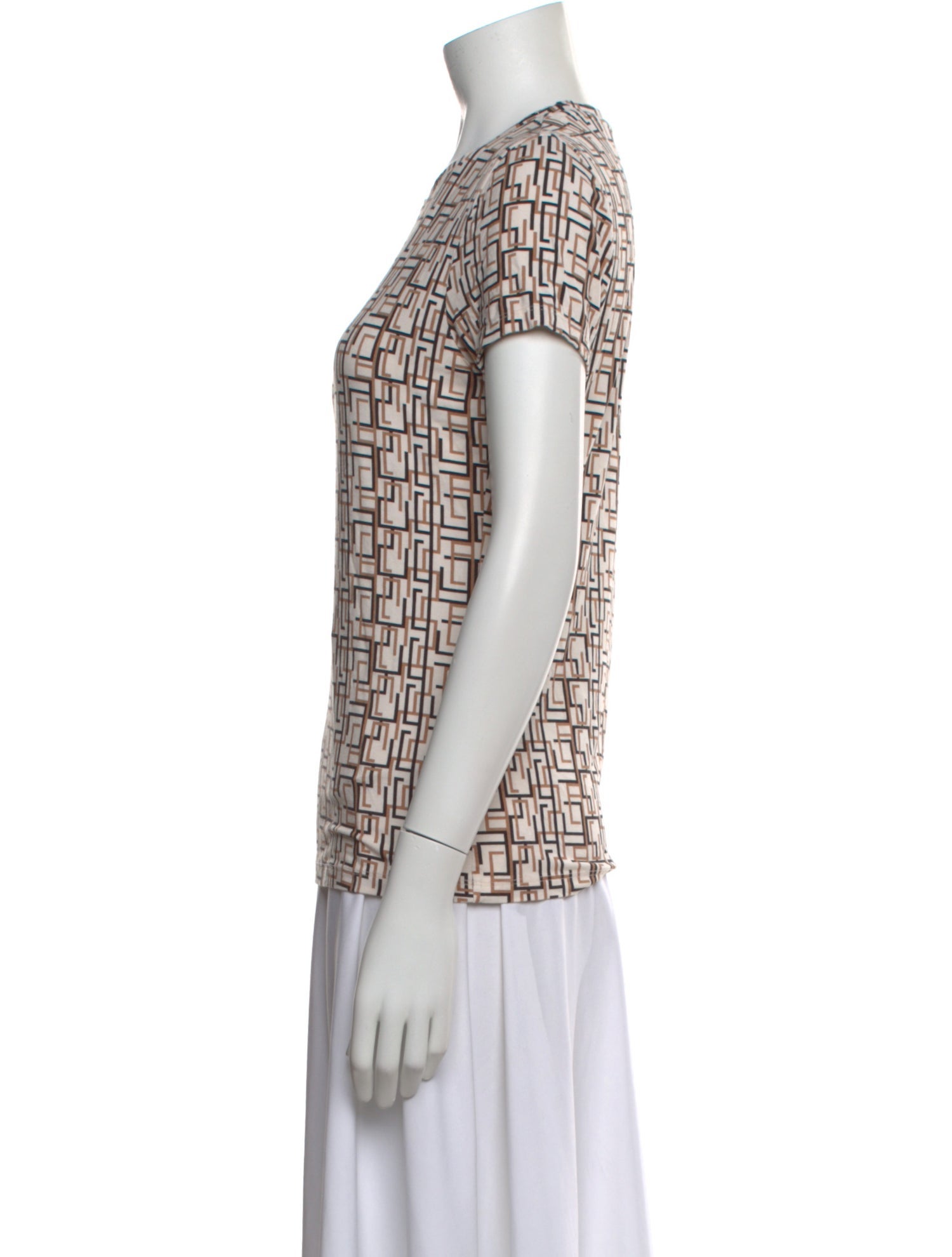 L'Agence Printed Crew Neck T-Shirt