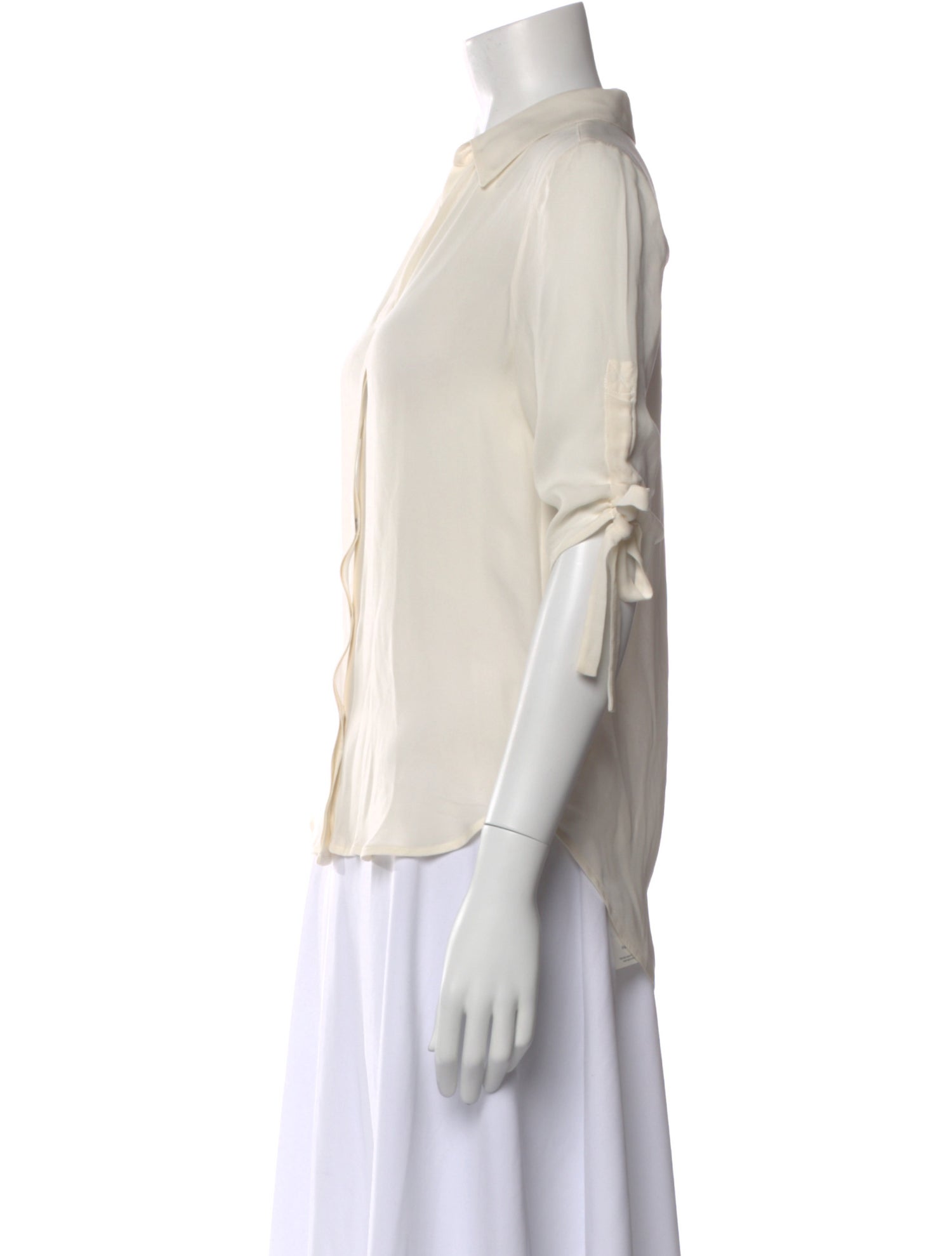 L'Agence Silk V-Neck Blouse