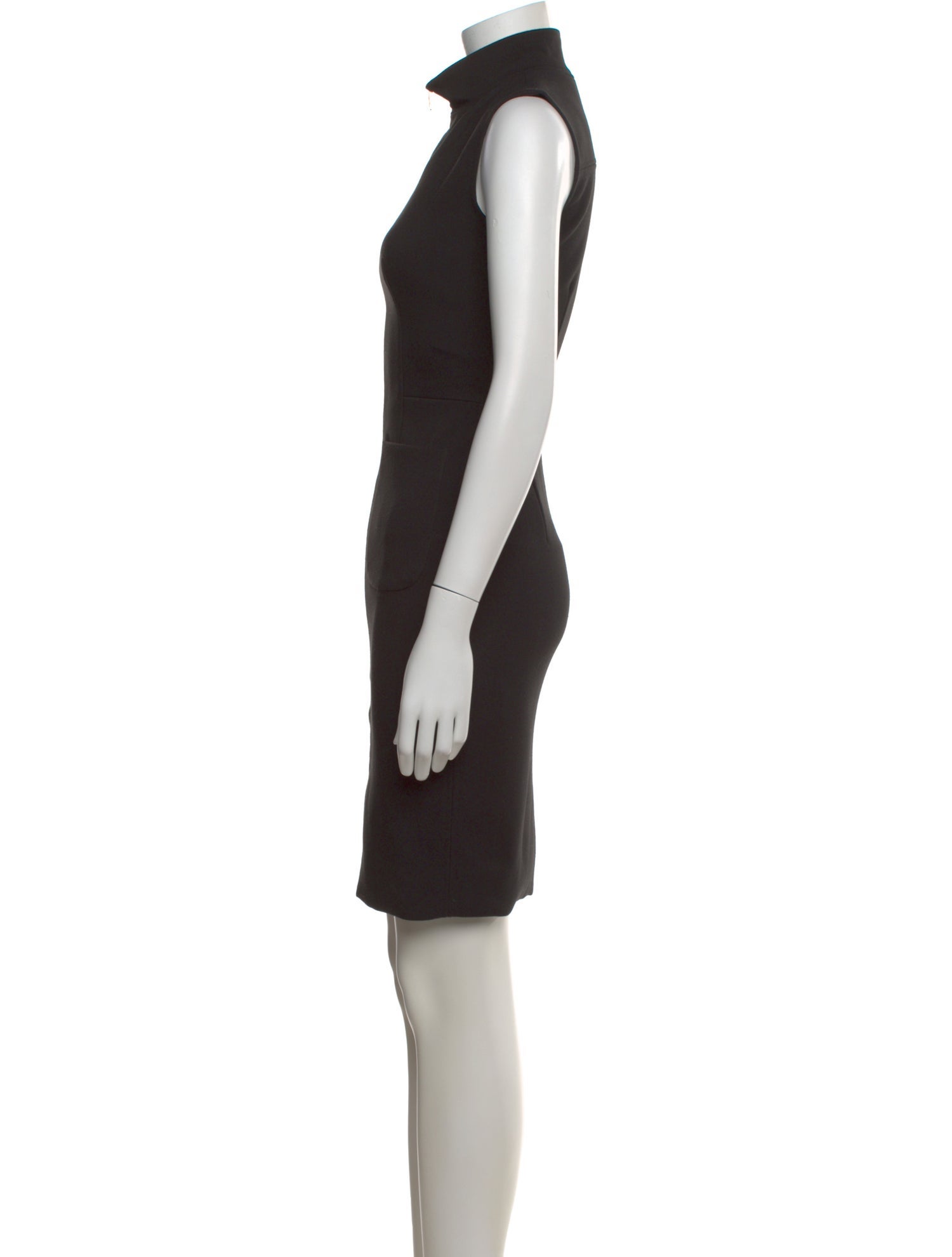 L'Agence Mock Neck Knee-Length Dress