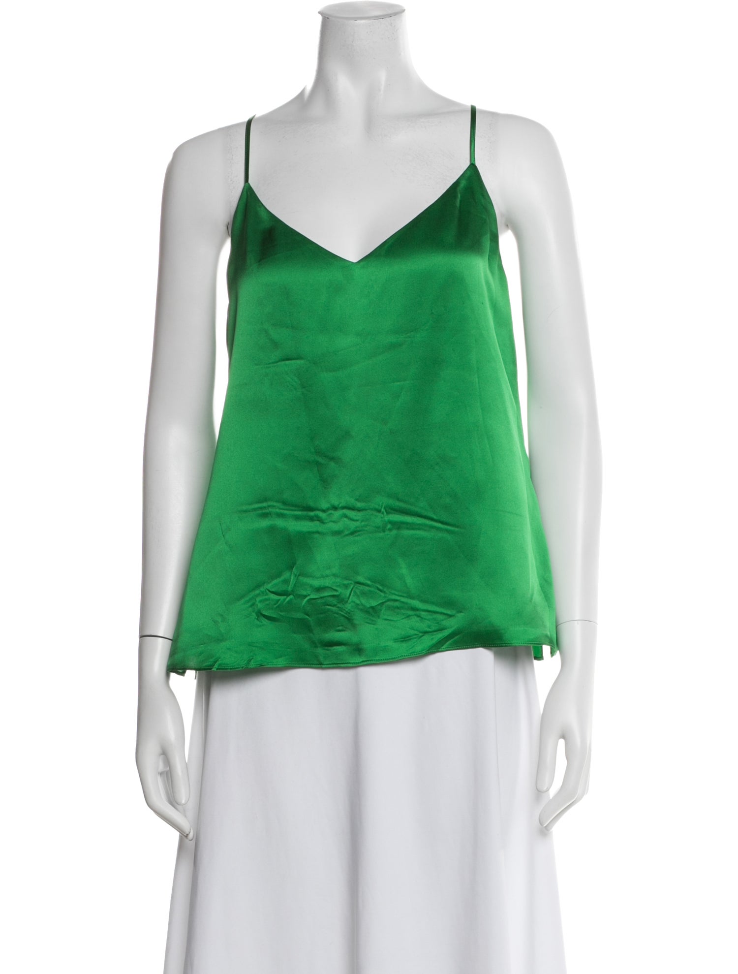 L'Agence Silk V-Neck Top