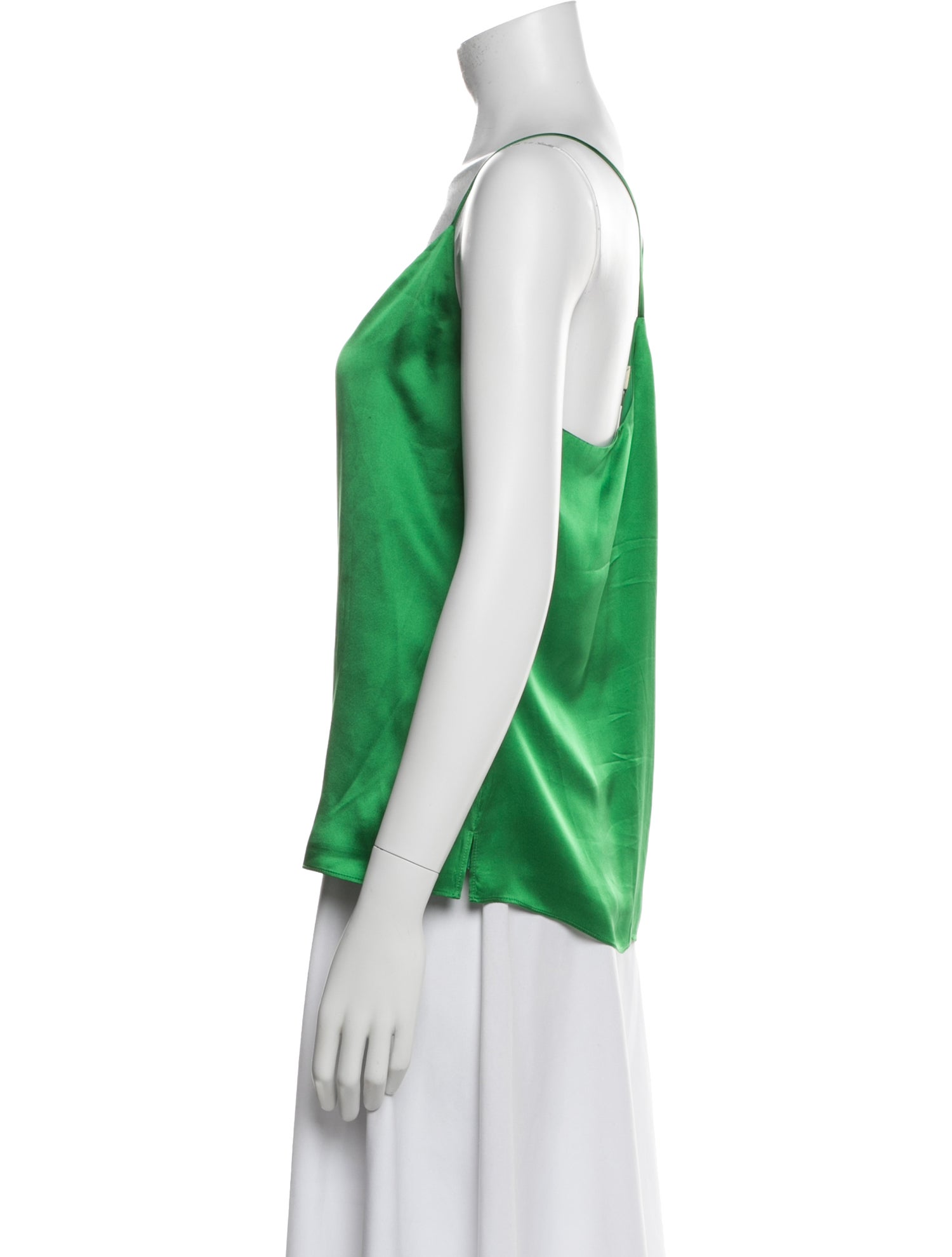L'Agence Silk V-Neck Top
