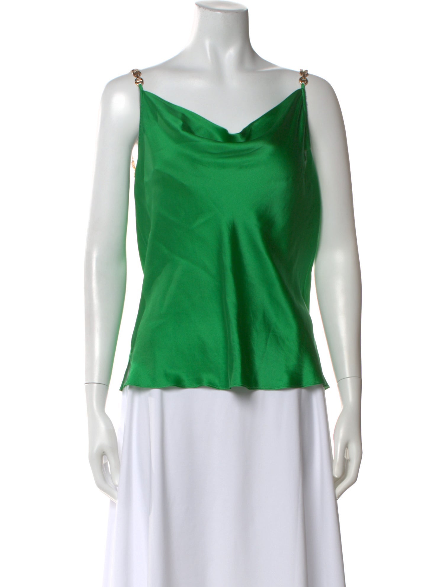 L'Agence Silk Cowl Neck Top