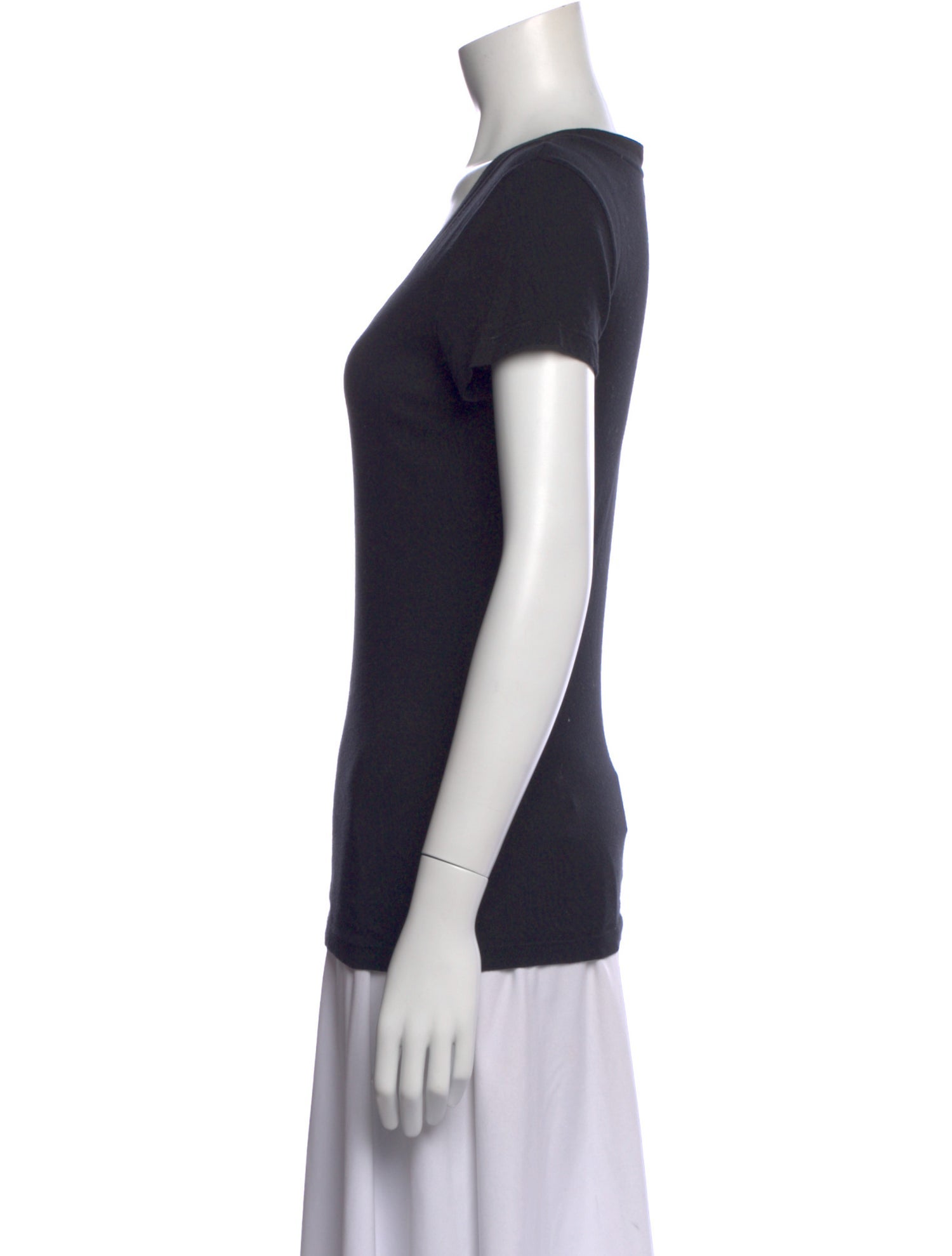 L'Agence V-Neck Short Sleeve T-Shirt